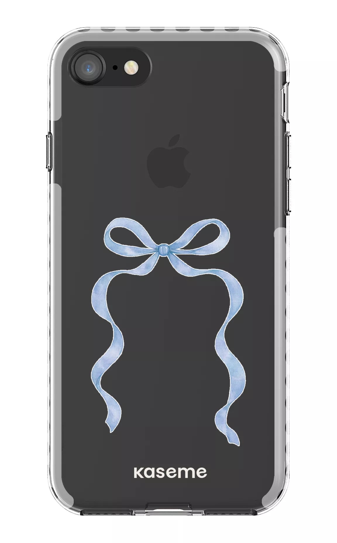 iPhone 8 Clear Case - White Celeste Blue Clear Case -