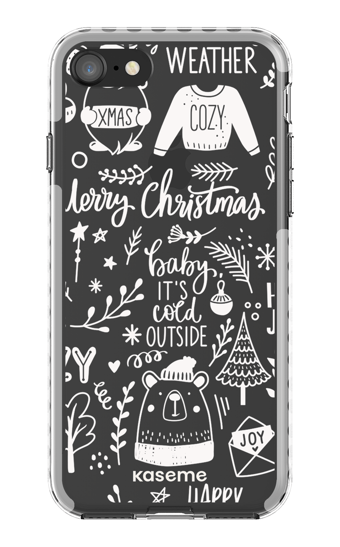 iPhone 8 Clear Case - White Cold Nights Clear Case -
