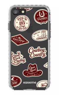 iPhone 8 Clear Case - White Cowboy Country Clear Case -