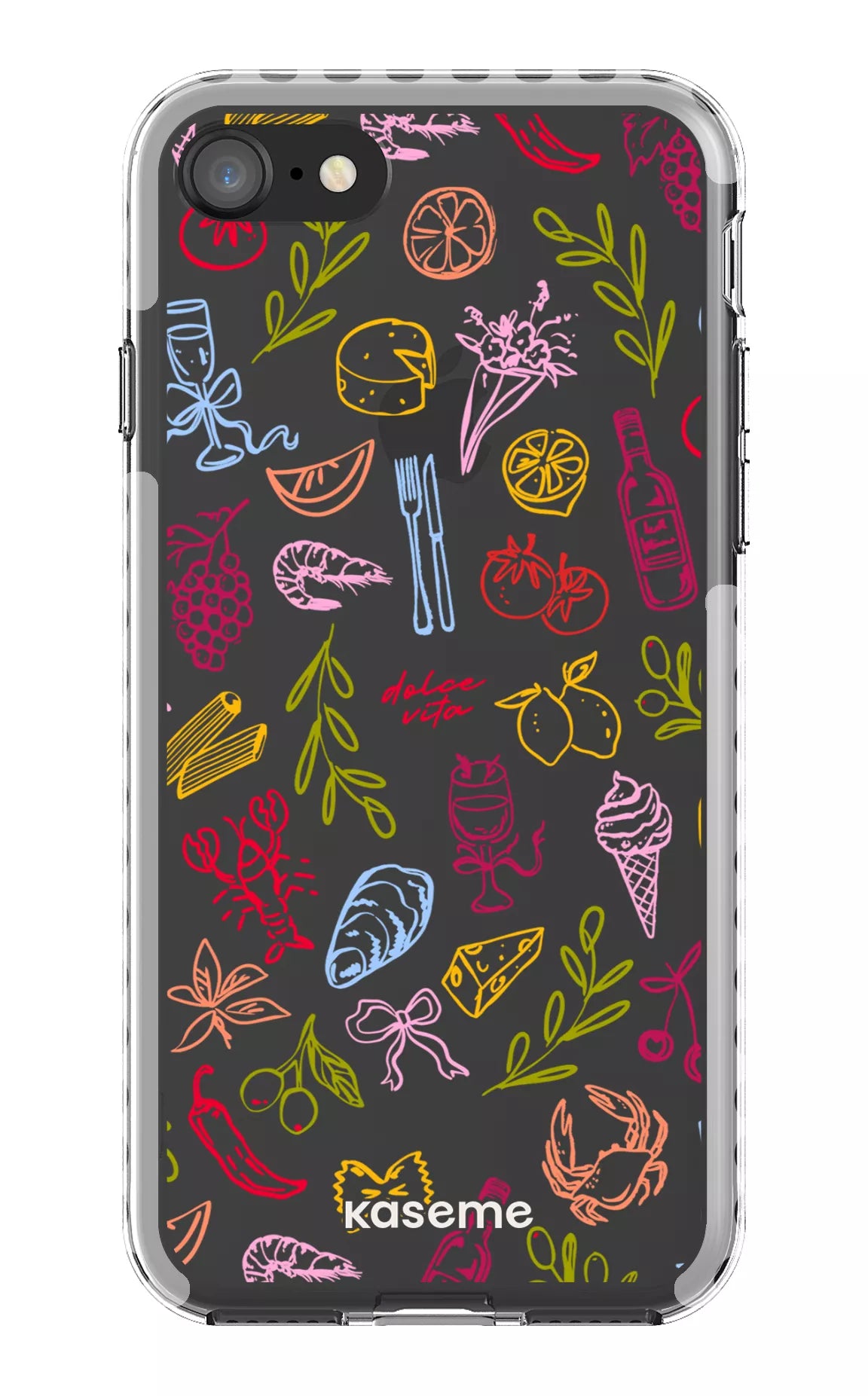 iPhone 8 Clear Case - White Cucina Viva Clear Case -