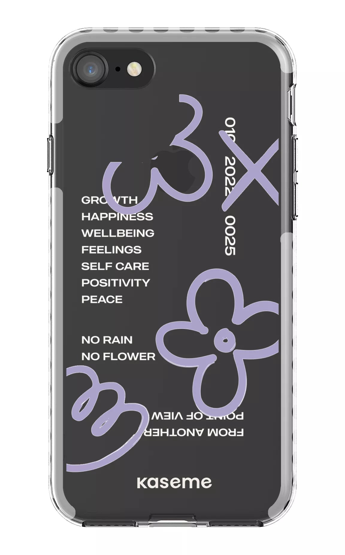 iPhone 8 Clear Case - White Feelings purple Clear Case -