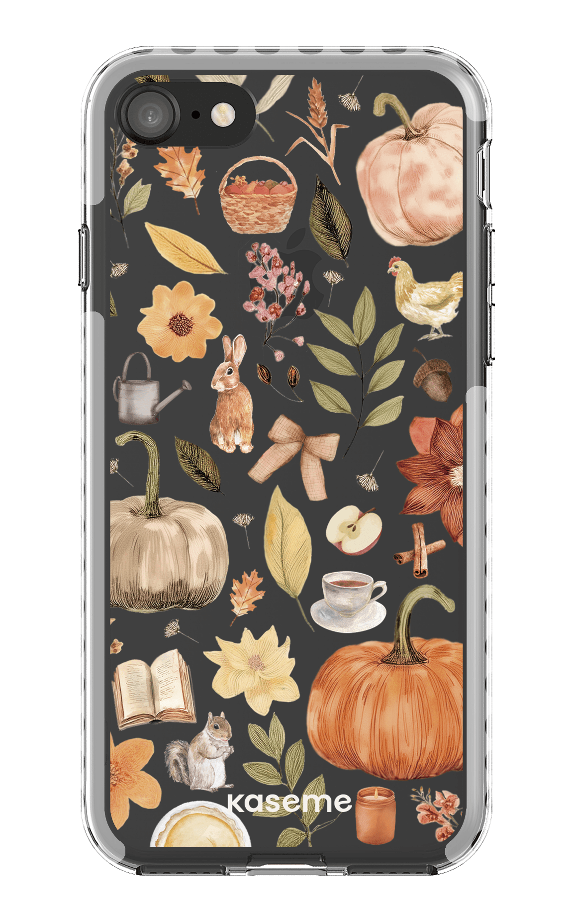 iPhone 8 Clear Case - White Harvest Hues Clear Case -