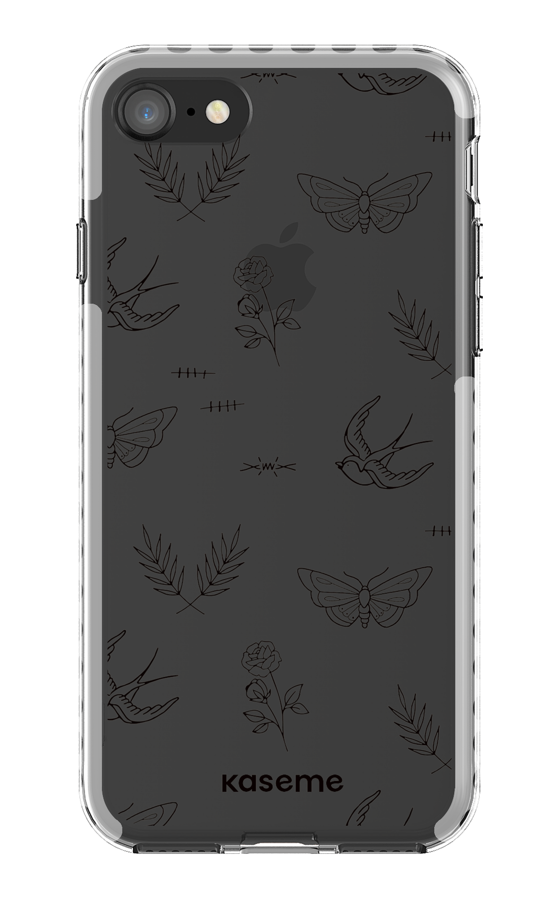 iPhone 8 Clear Case - White Ink clear case -