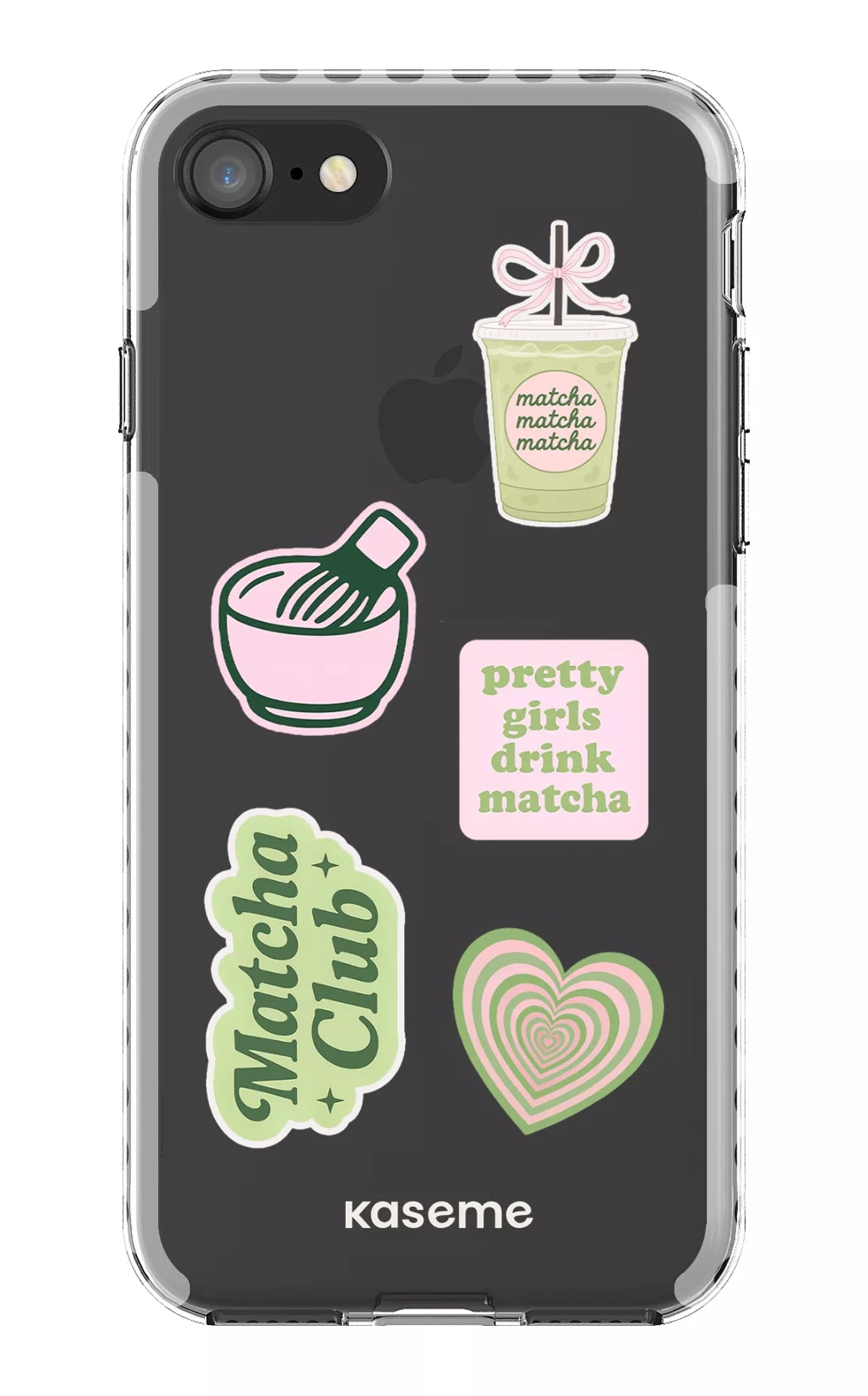 iPhone 8 Clear Case - White Matcha Clear Case -