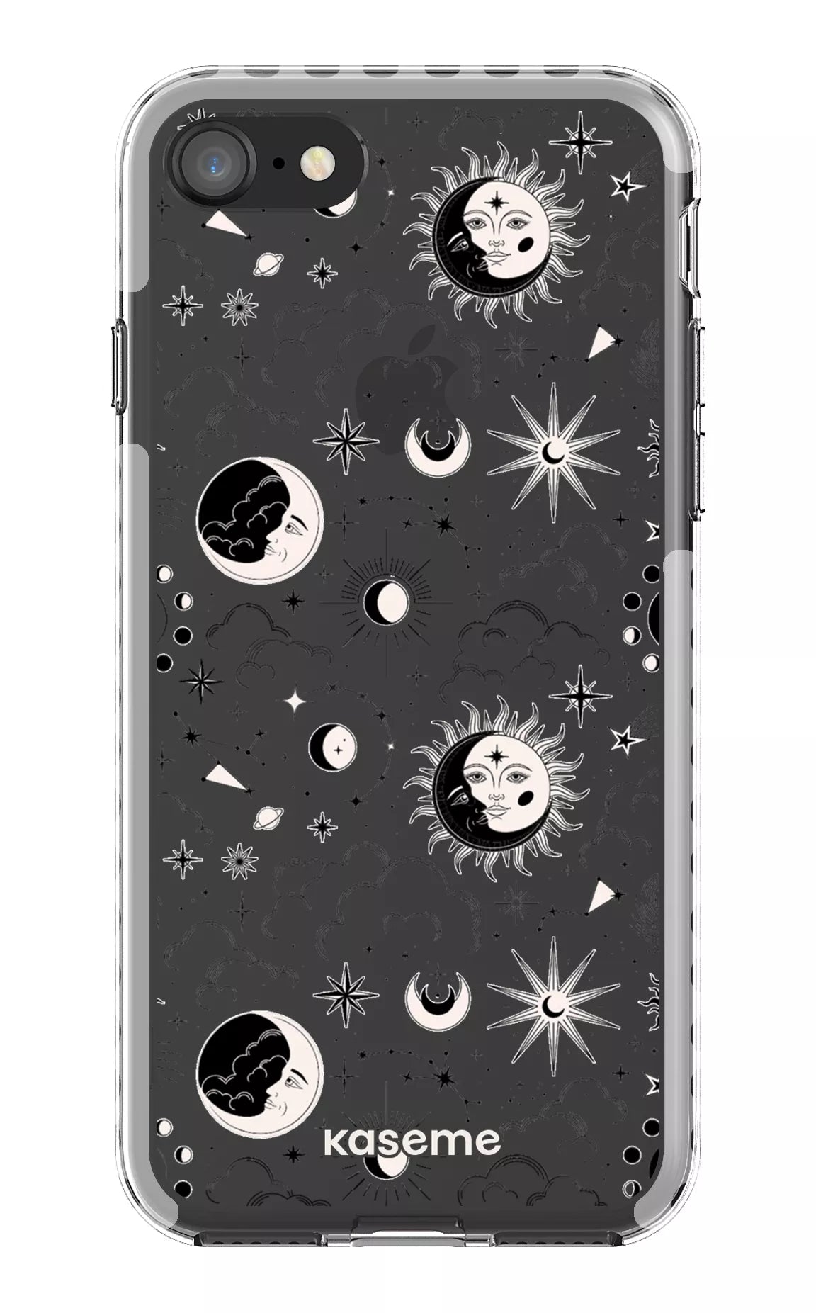 iPhone 8 Clear Case - White Milky Way Black Clear Case -