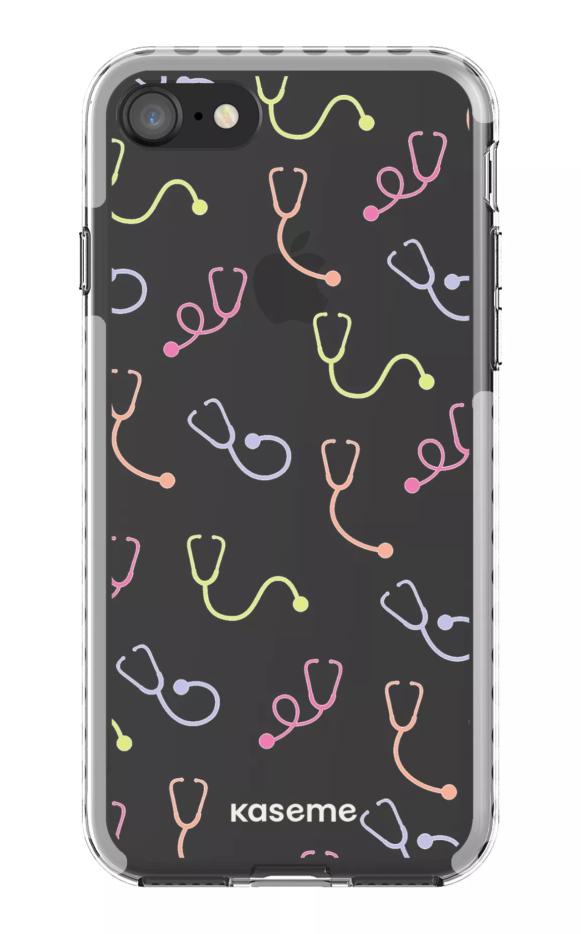 iPhone 8 Clear Case - White Pulse Clear Case -