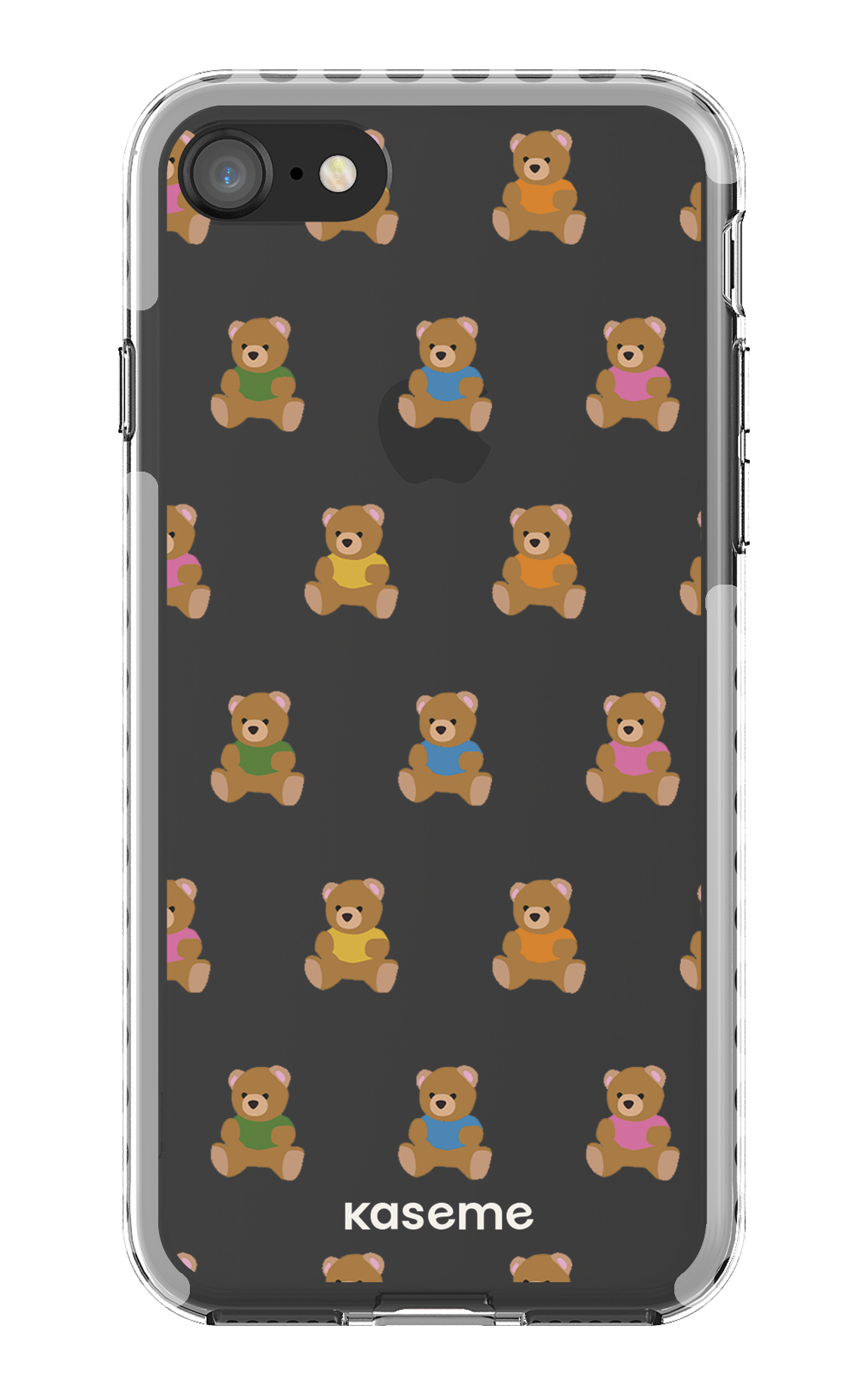 iPhone 8 Clear Case - White Teddy Clear Case -
