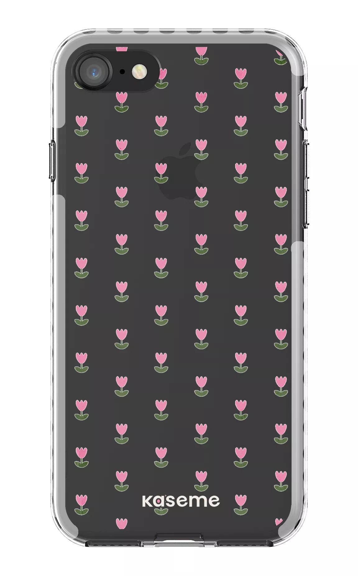 iPhone 8 Clear Case - White Triumph Pink Clear Case -