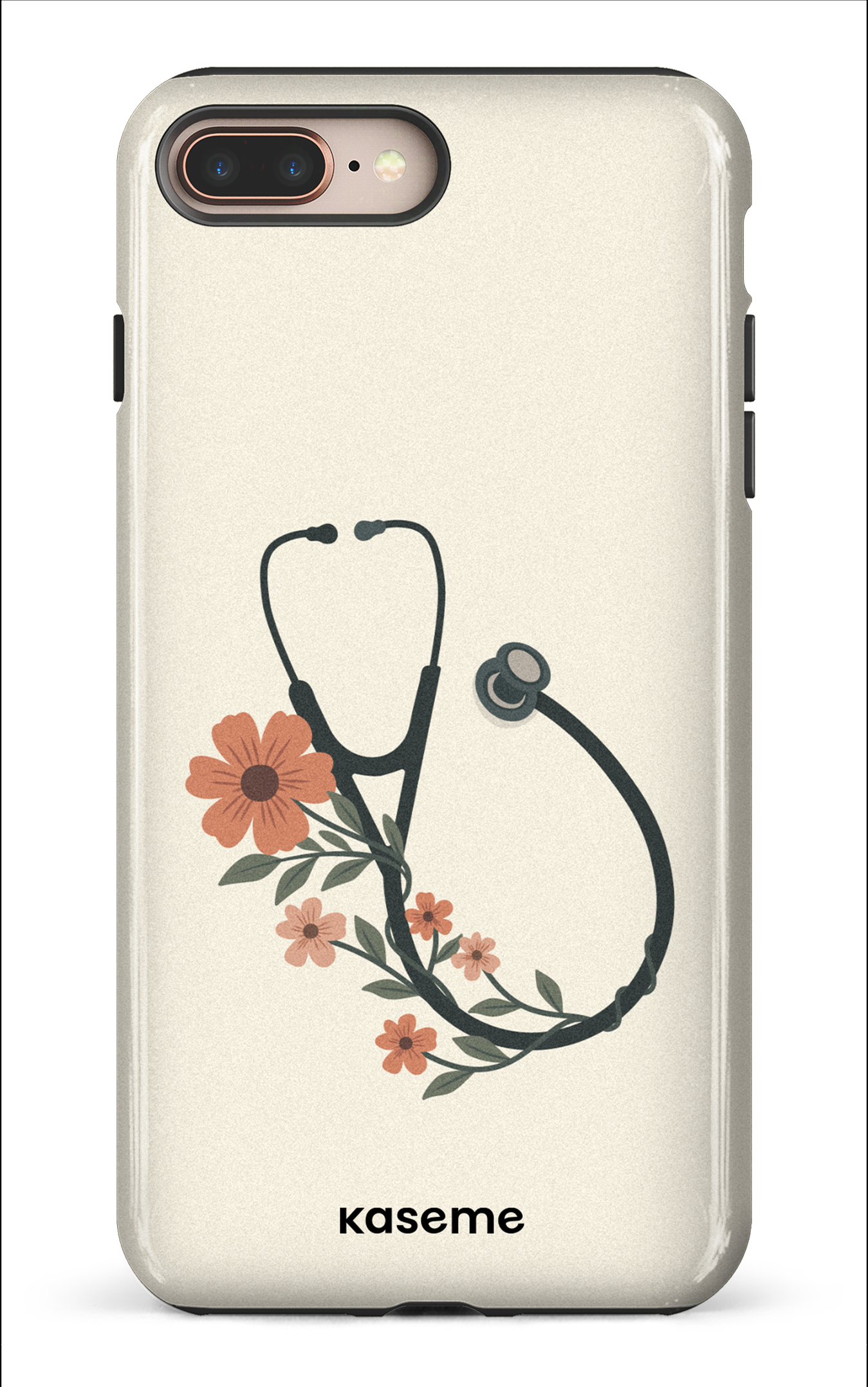 iPhone 8 Plus Tough Blossom Beat Beige -