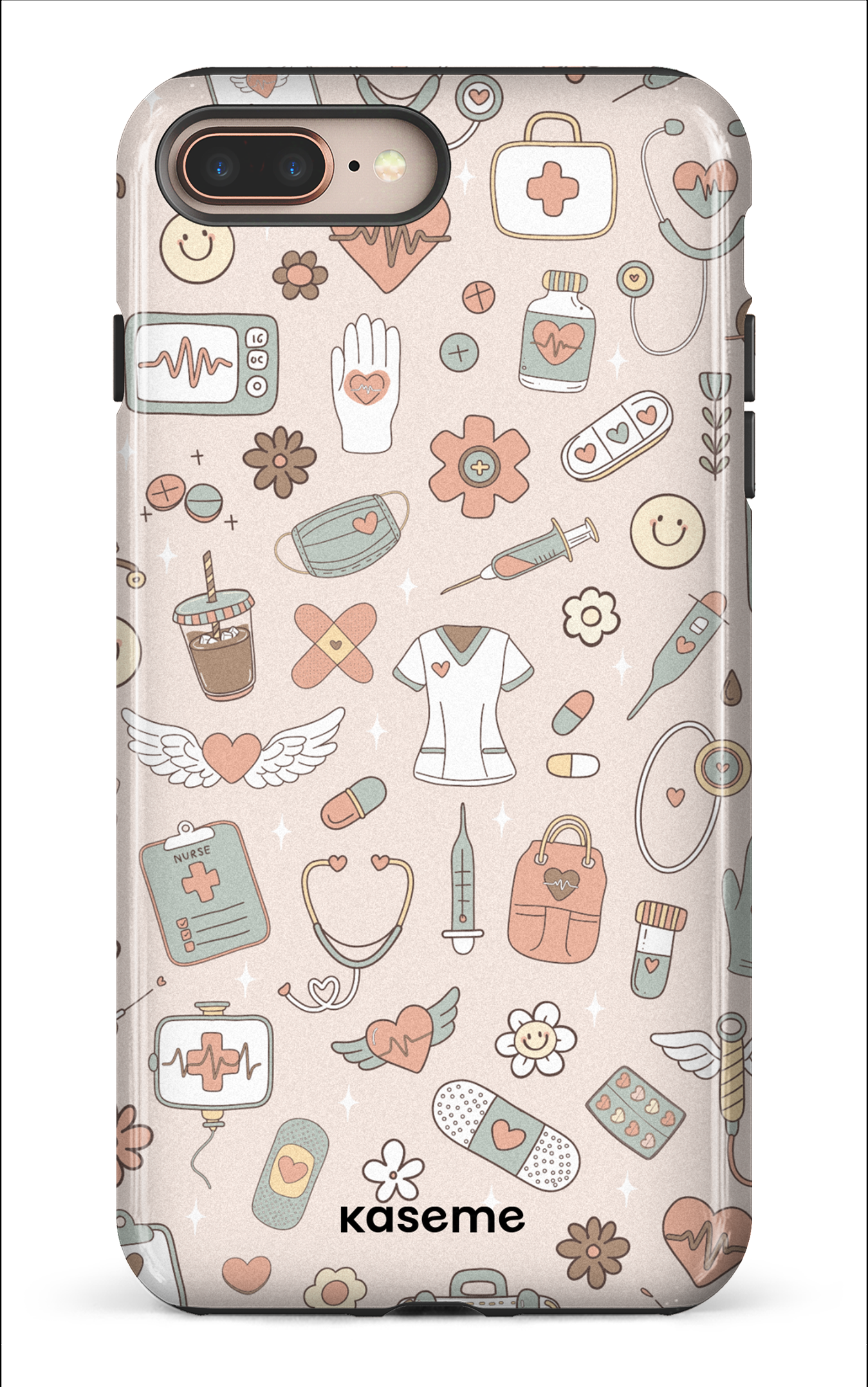 iPhone 8 Plus Tough Code Beige -