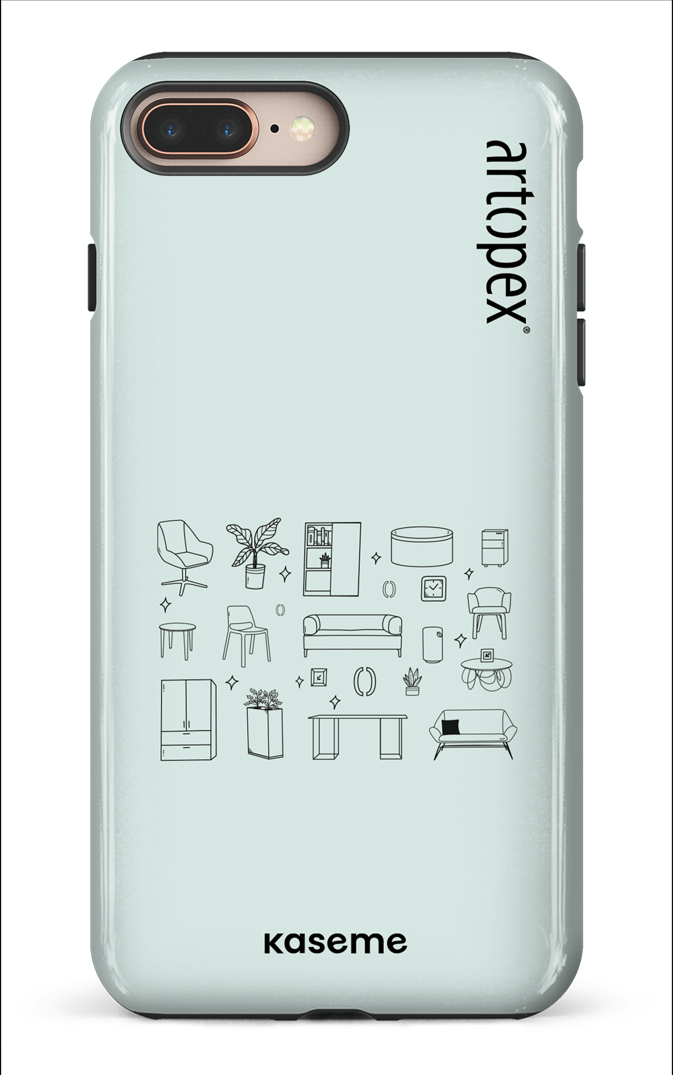 iPhone 8 Plus Tough L'essentiel menthe par Artopex -