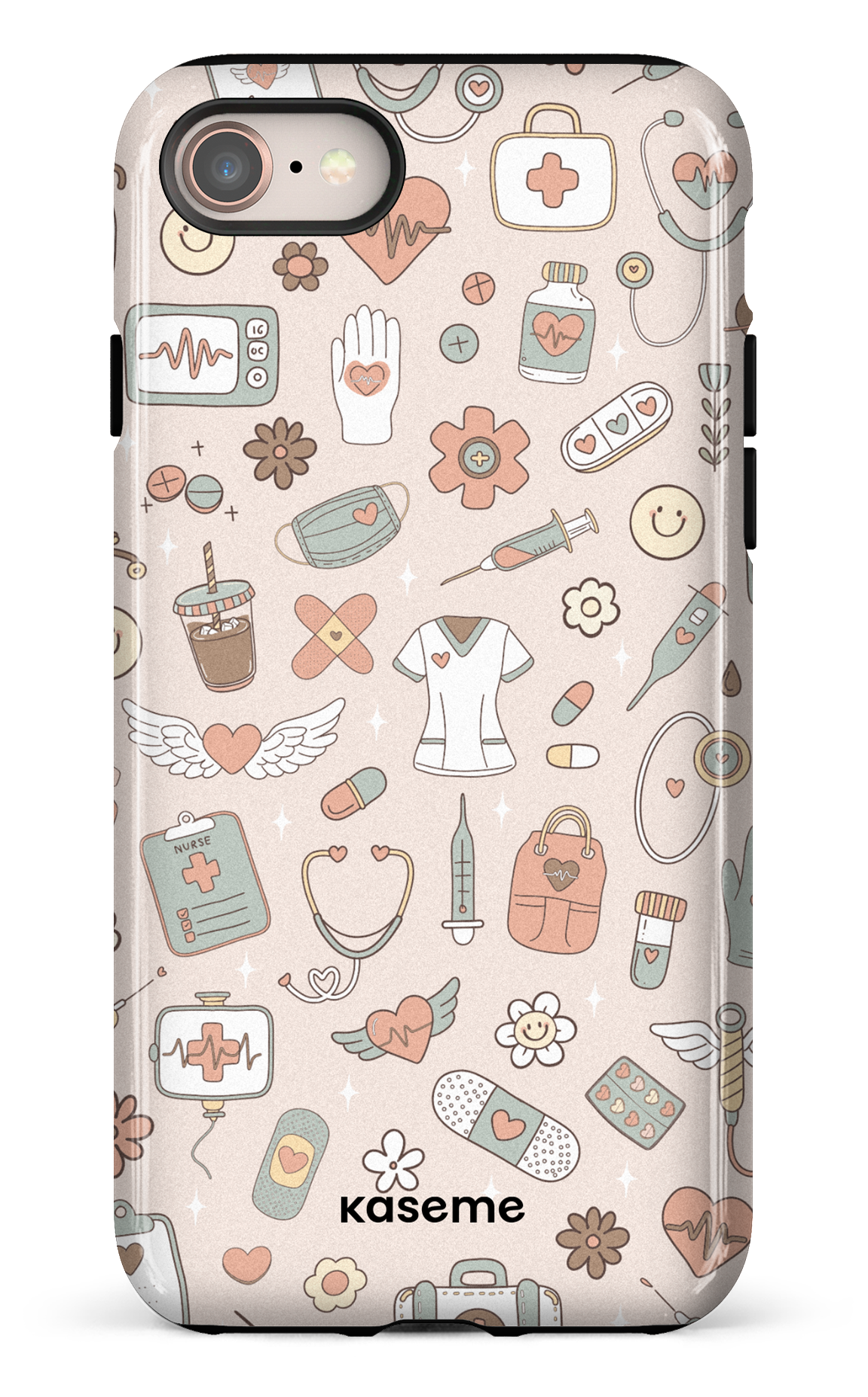 iPhone 8 Tough Code Beige -