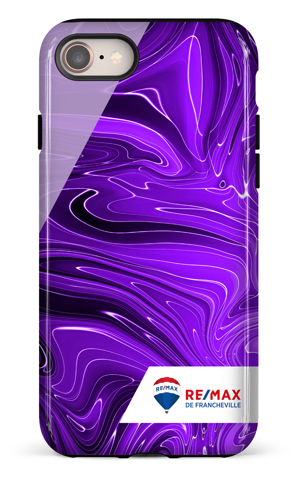 iPhone 8 Tough Peinture marbrée sombre violette de Francheville -
