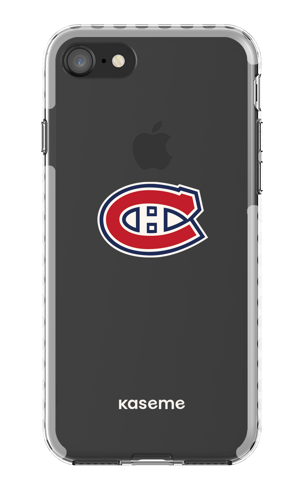 iPhone SE Clear Case - White Canadiens Logo Clear -