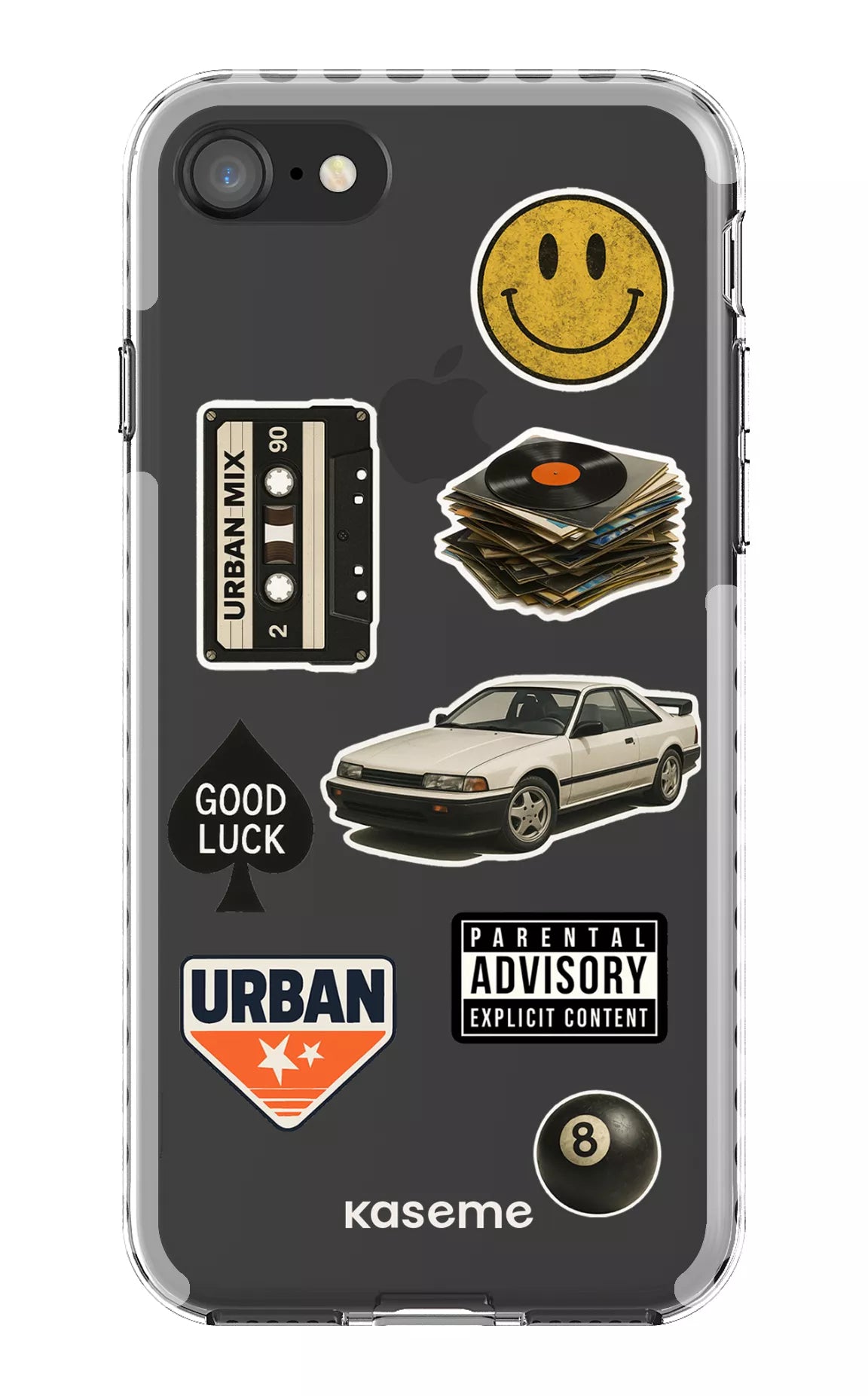 iPhone SE Clear Case - White Downtown Clear Case -