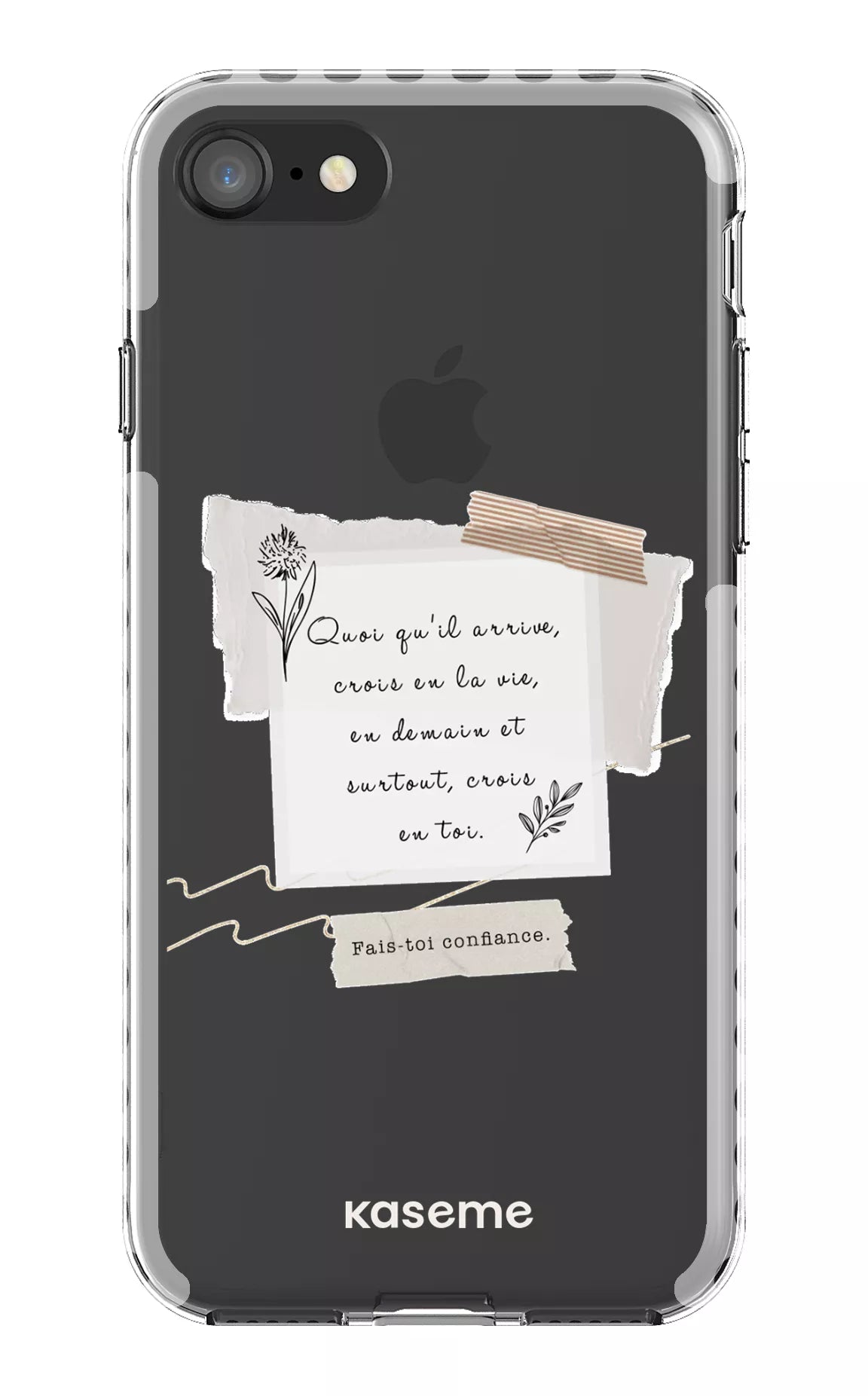 iPhone SE Clear Case - White Foi Clear Case -