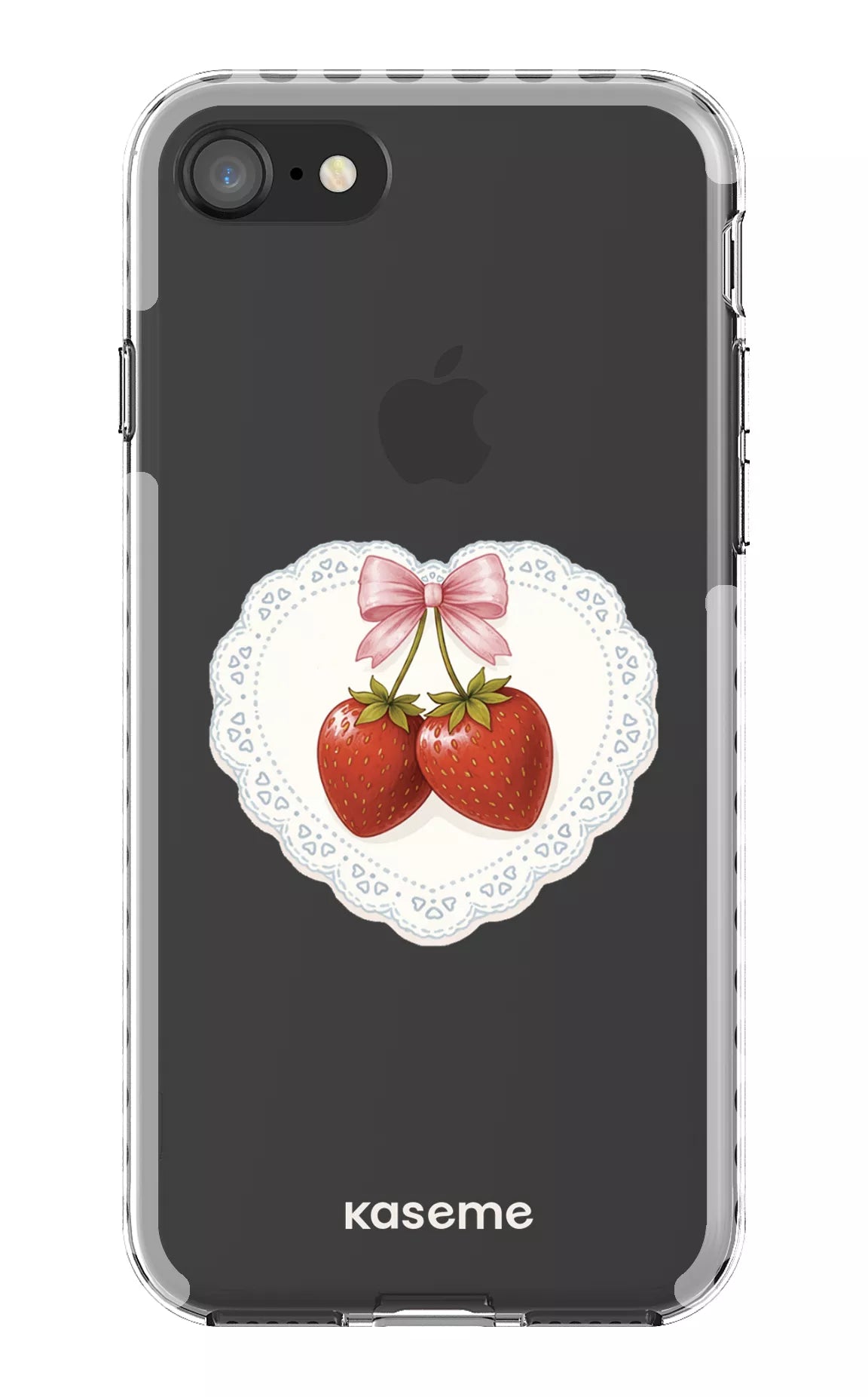 iPhone SE Clear Case - White Fresa Lace Clear Case -
