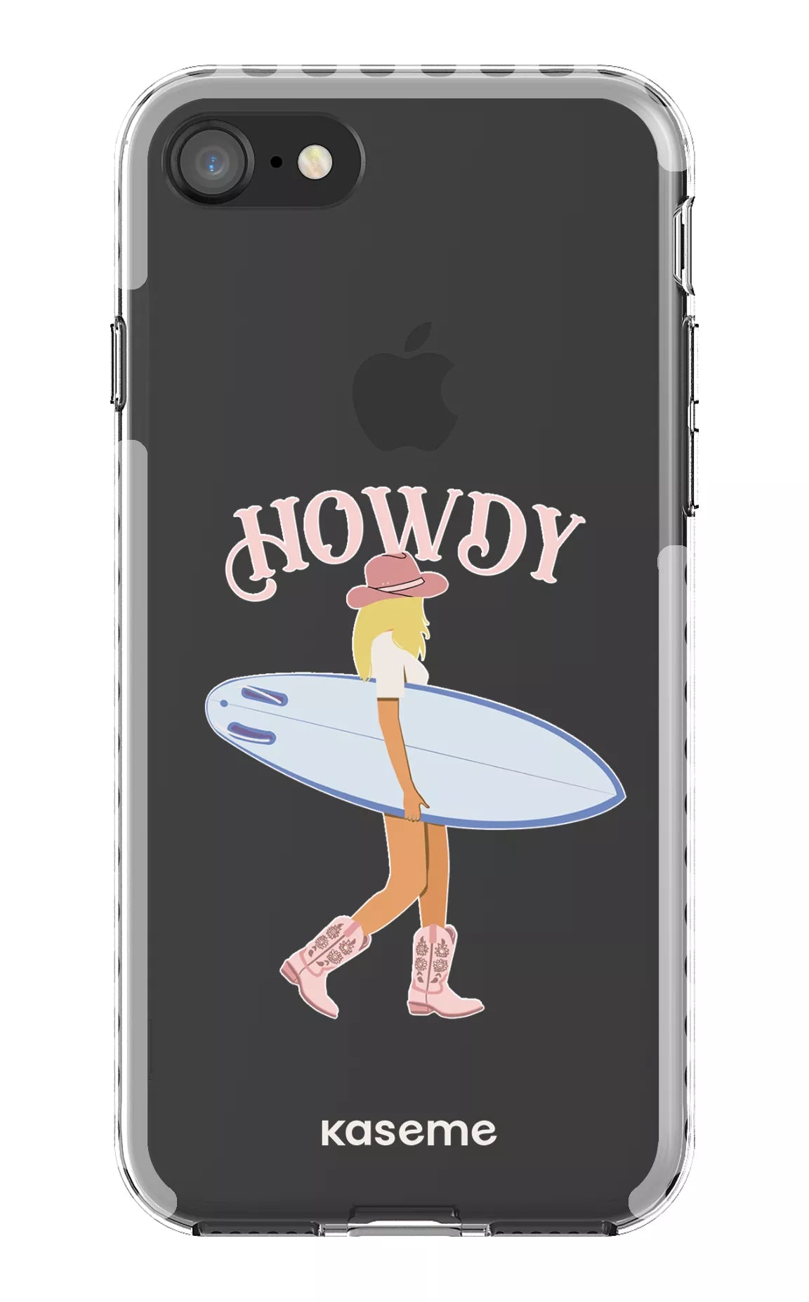 iPhone SE Clear Case - White Westsea Pink Clear Case -