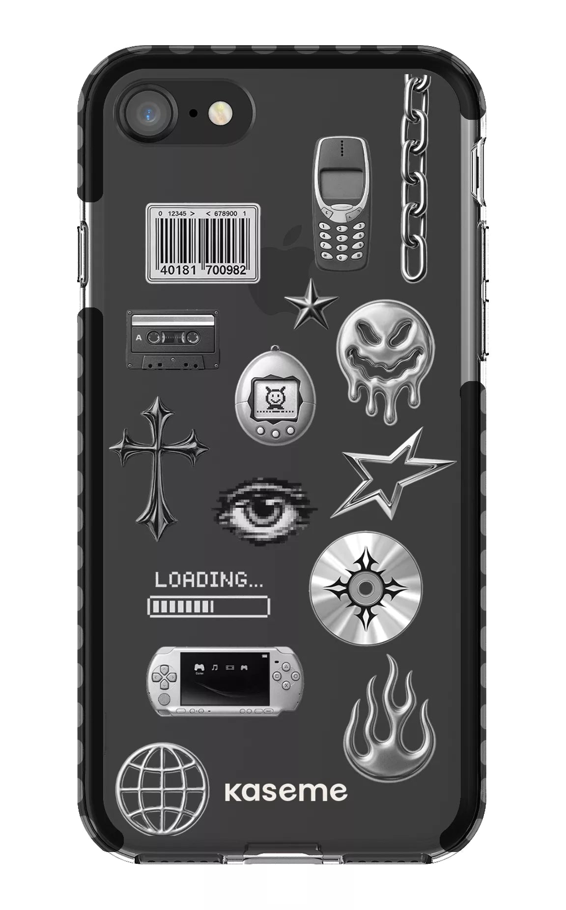 iPhone SE Clear Case Black Chrome Clear Case -