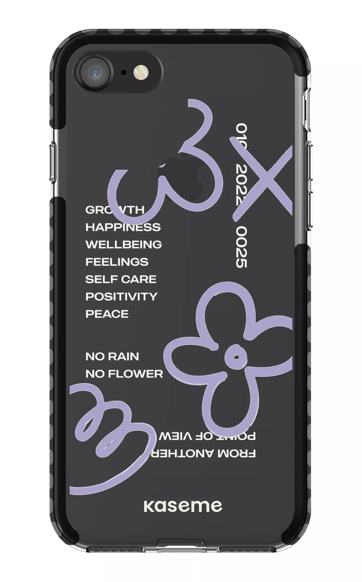 iPhone SE Clear Case Black Feelings purple Clear Case -