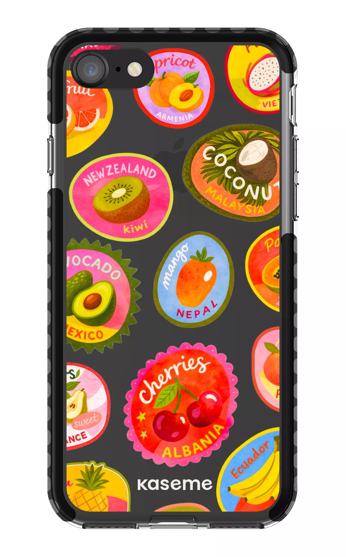 iPhone SE Clear Case Black Frutti Clear Case -