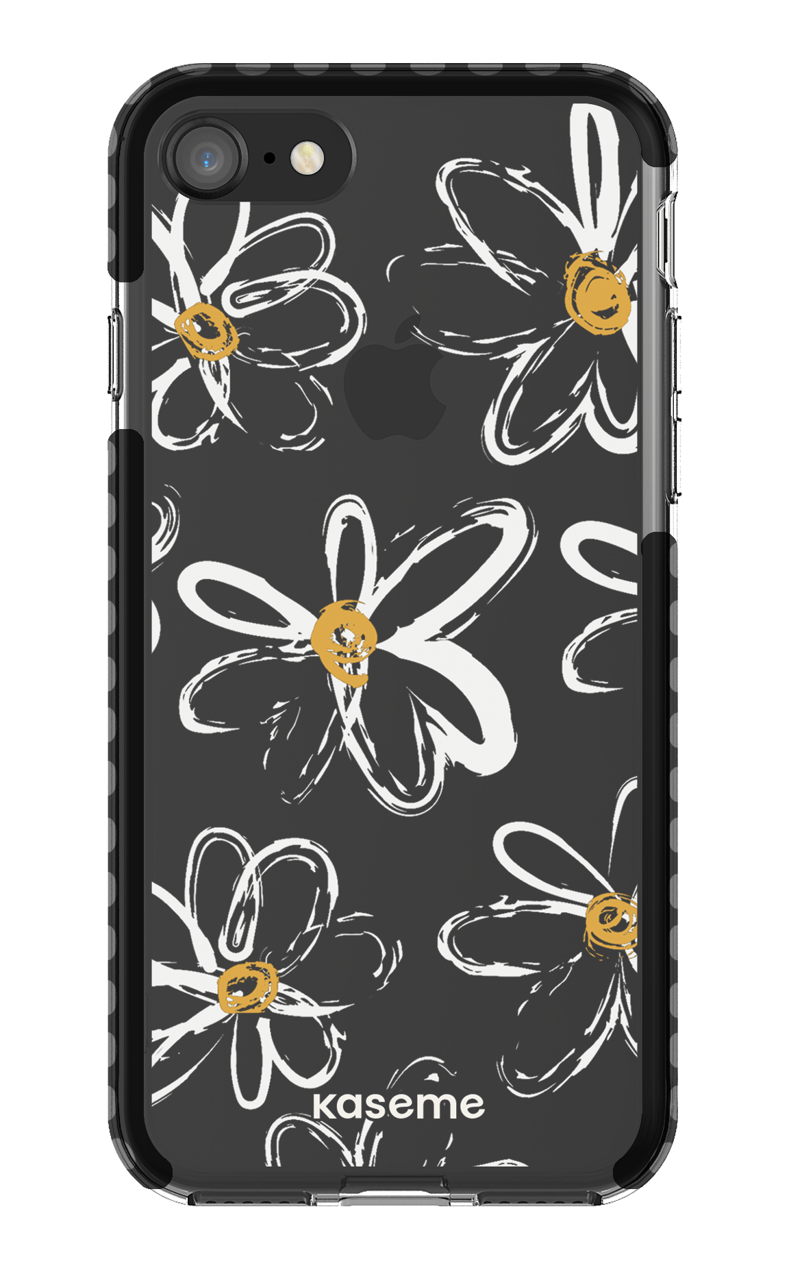 iPhone SE Clear Case Black Give me flowers Clear Case -