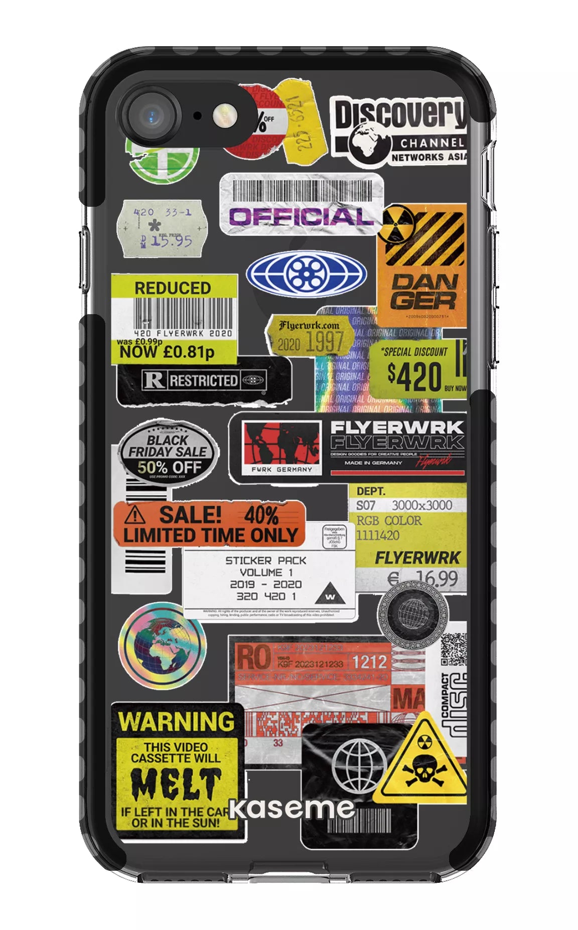 iPhone SE Clear Case Black Melt Clear Case -