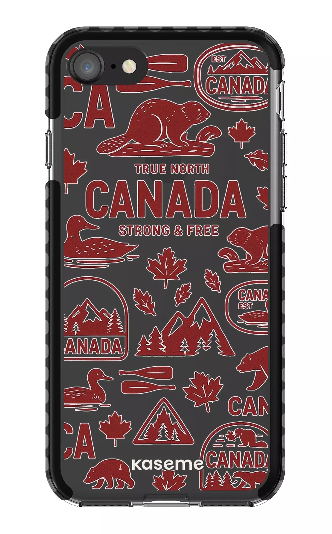 iPhone SE Clear Case Black Oh Canada Clear Case -