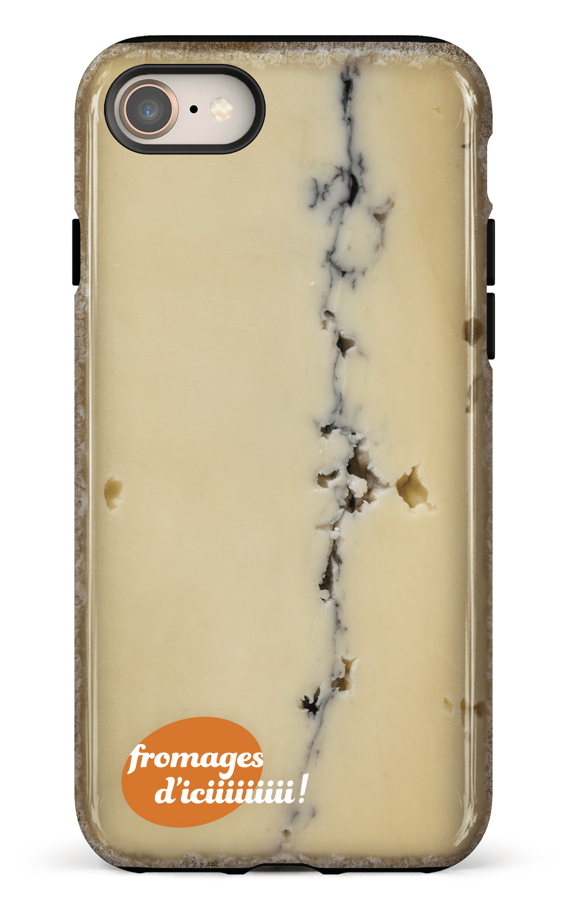 iPhone SE Tough Fromage Cendré Logo -