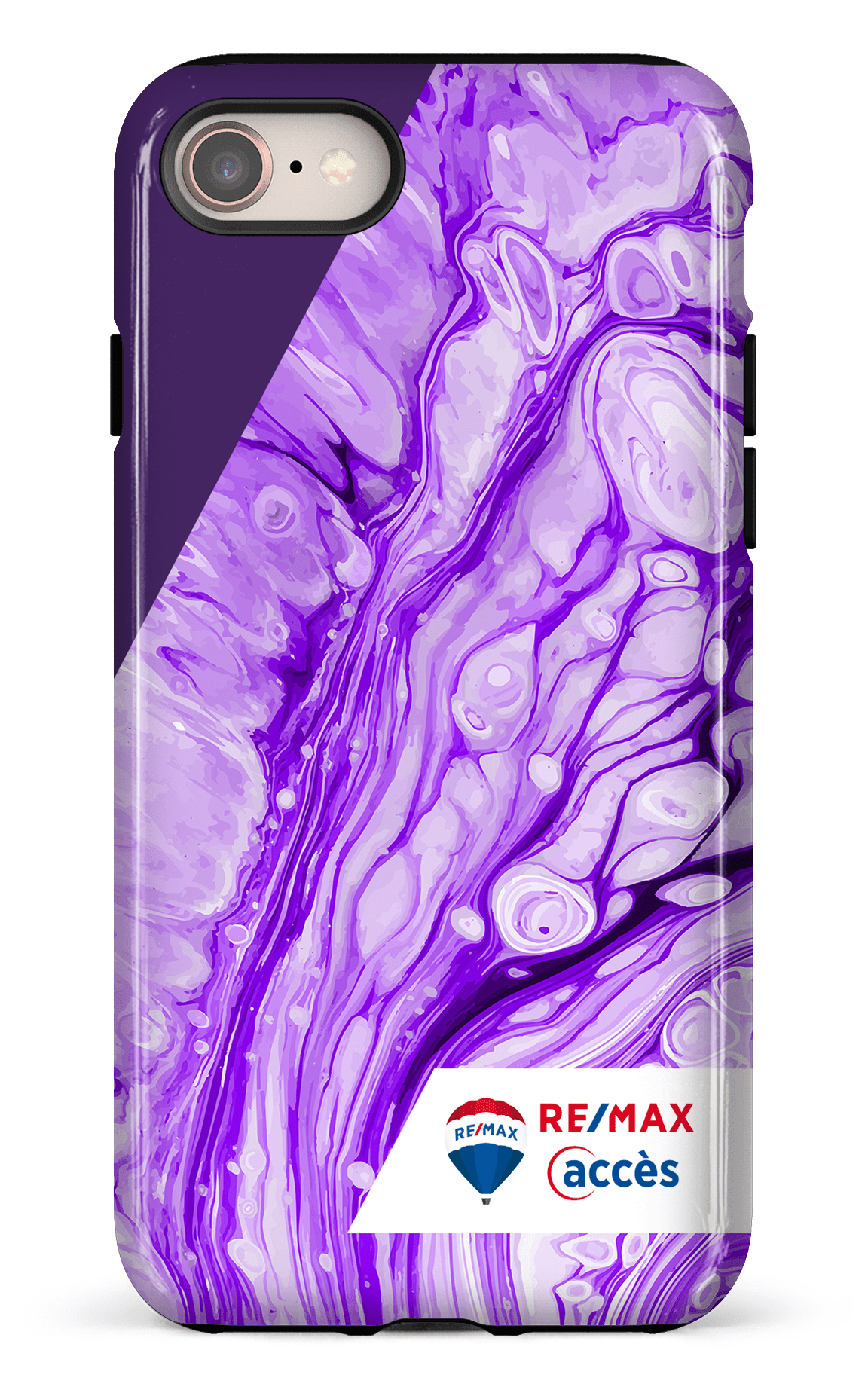 iPhone SE Tough Peinture marbrée claire violette -