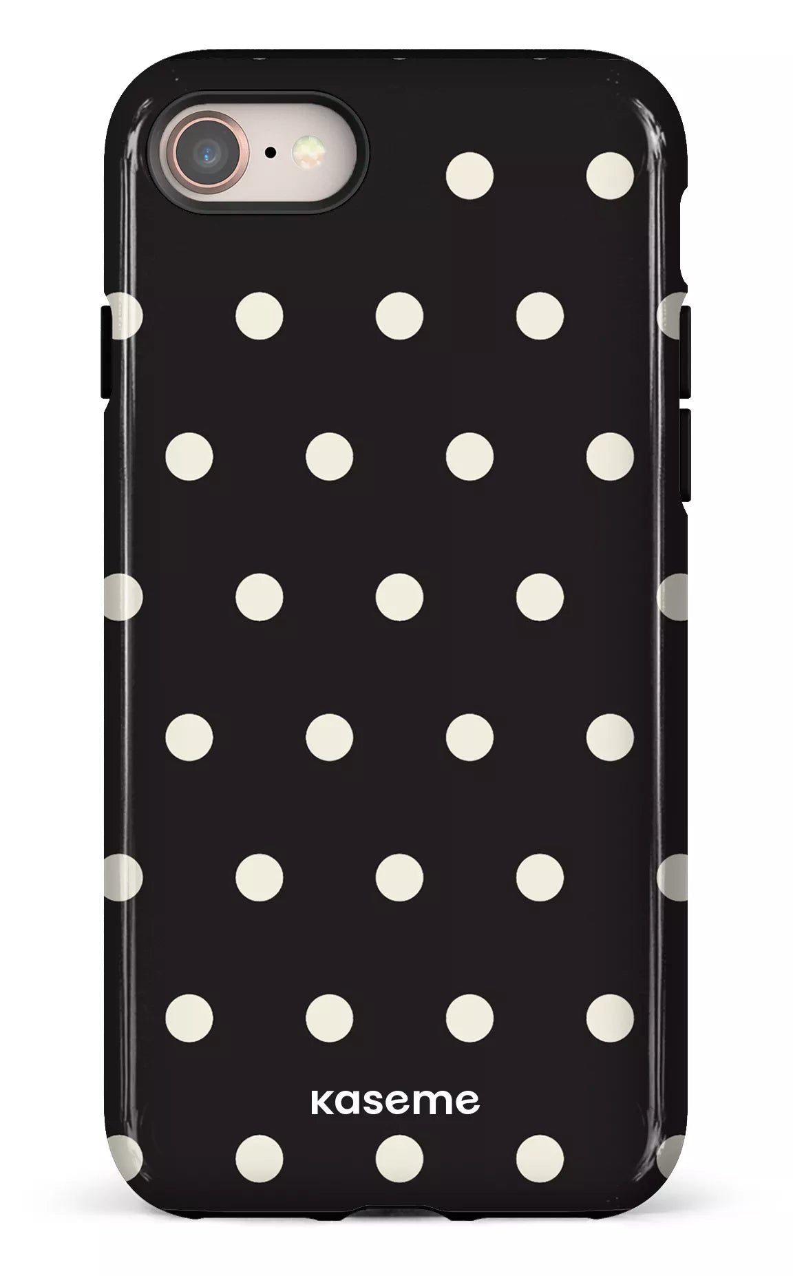 iPhone SE Tough Polka Black -