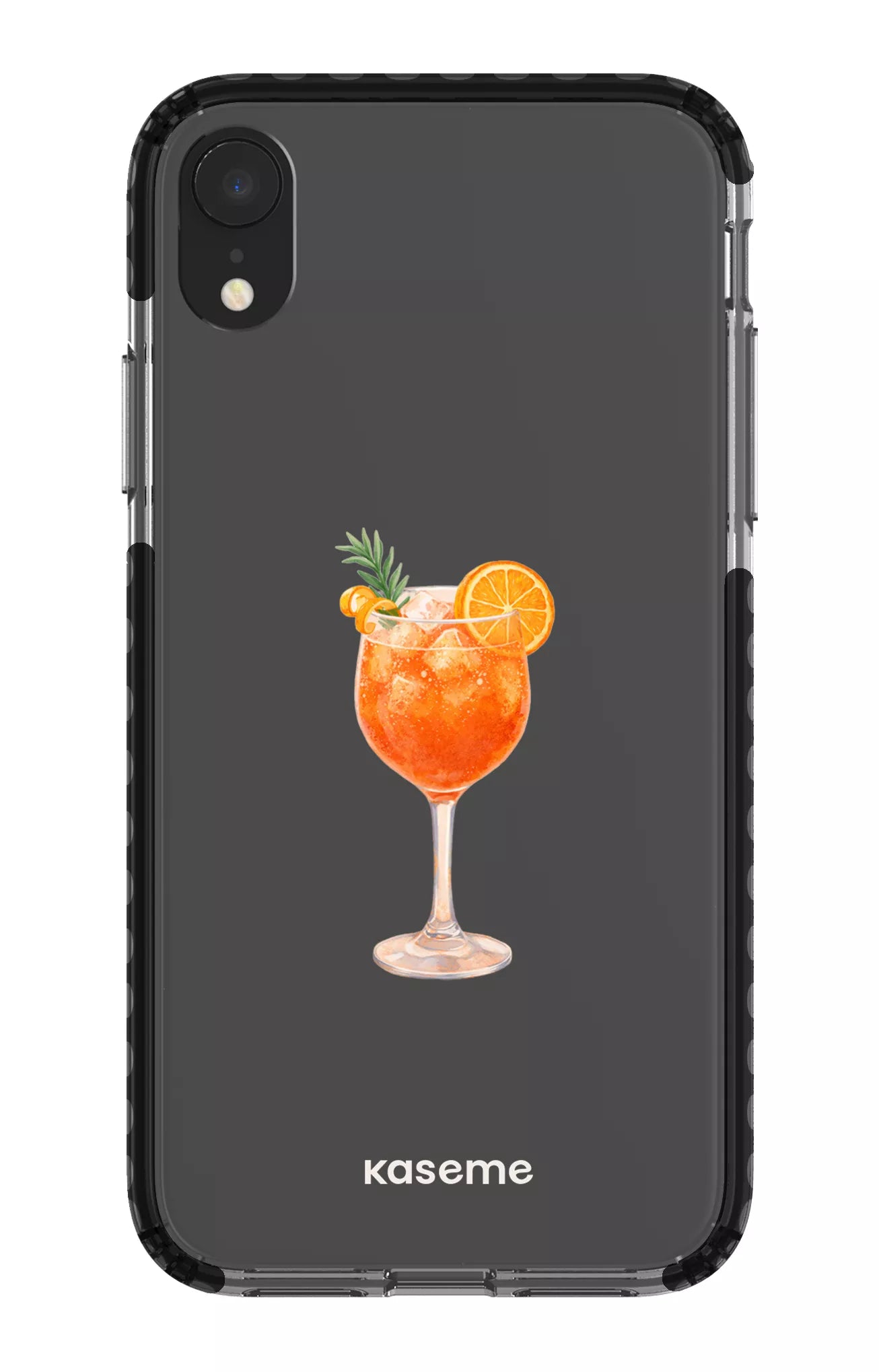 iPhone XR Clear Case - Black Aperol Sunset Clear Case -