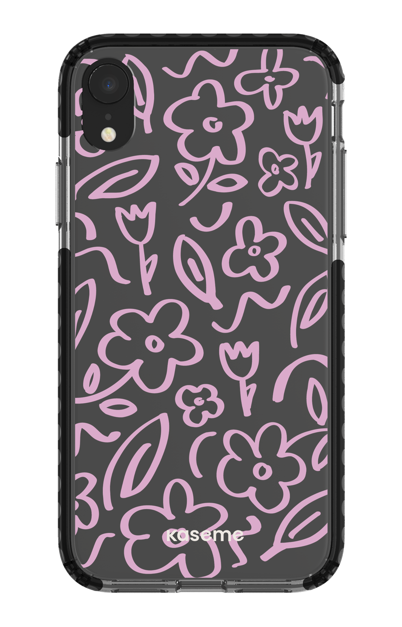 iPhone XR Clear Case - Black Brooklyn pink Clear Case -