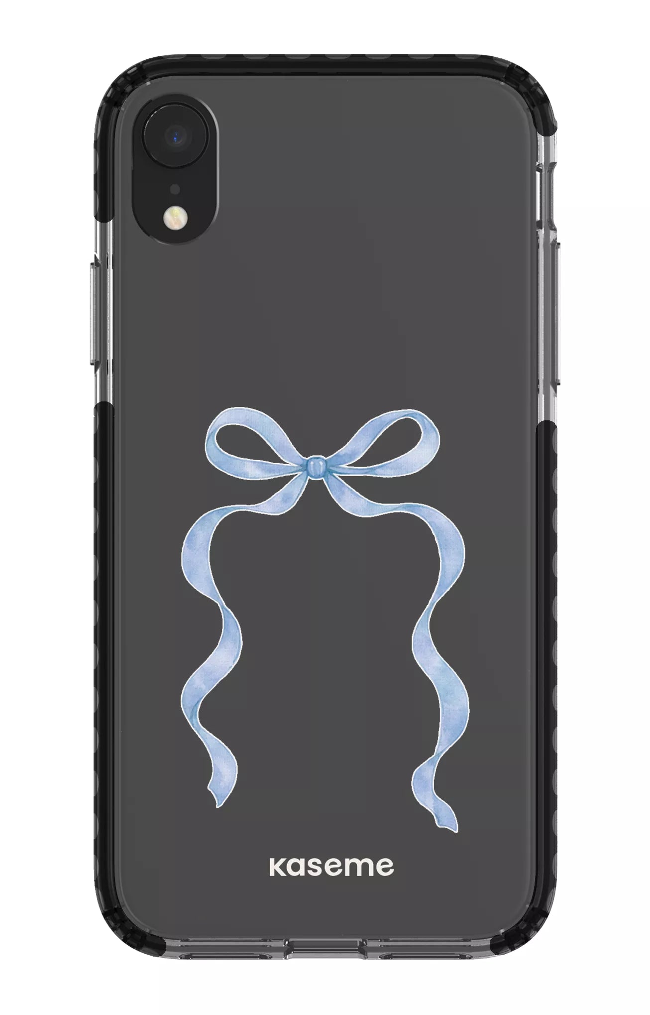 iPhone XR Clear Case - Black Celeste Blue Clear Case -