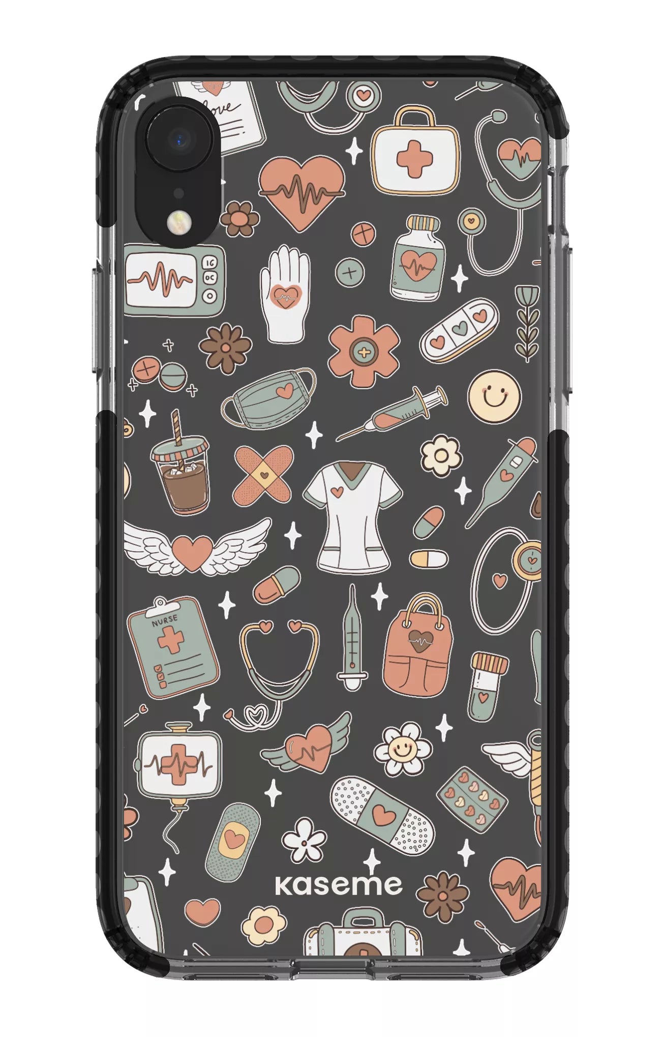 iPhone XR Clear Case - Black Code Clear Case -