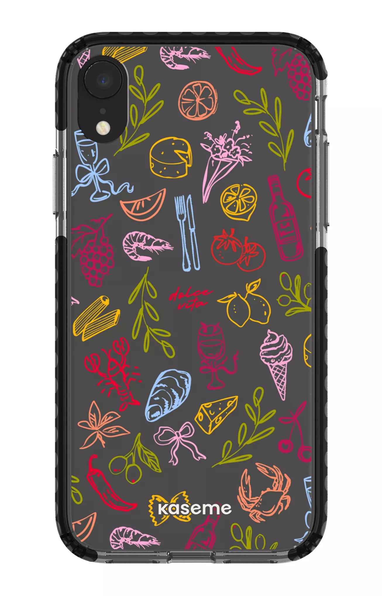 iPhone XR Clear Case - Black Cucina Viva Clear Case -