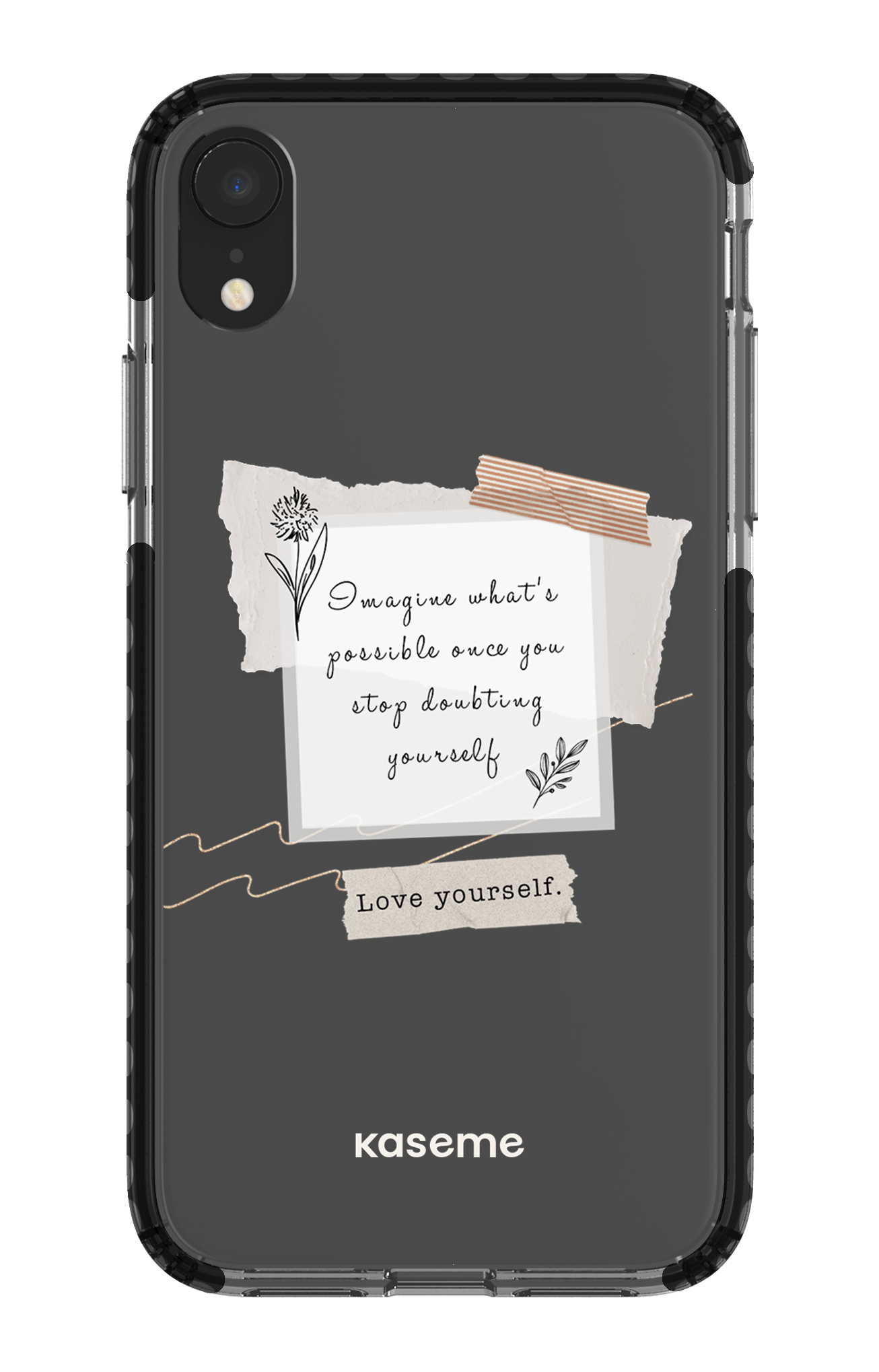 iPhone XR Clear Case - Black Faith Clear Case -