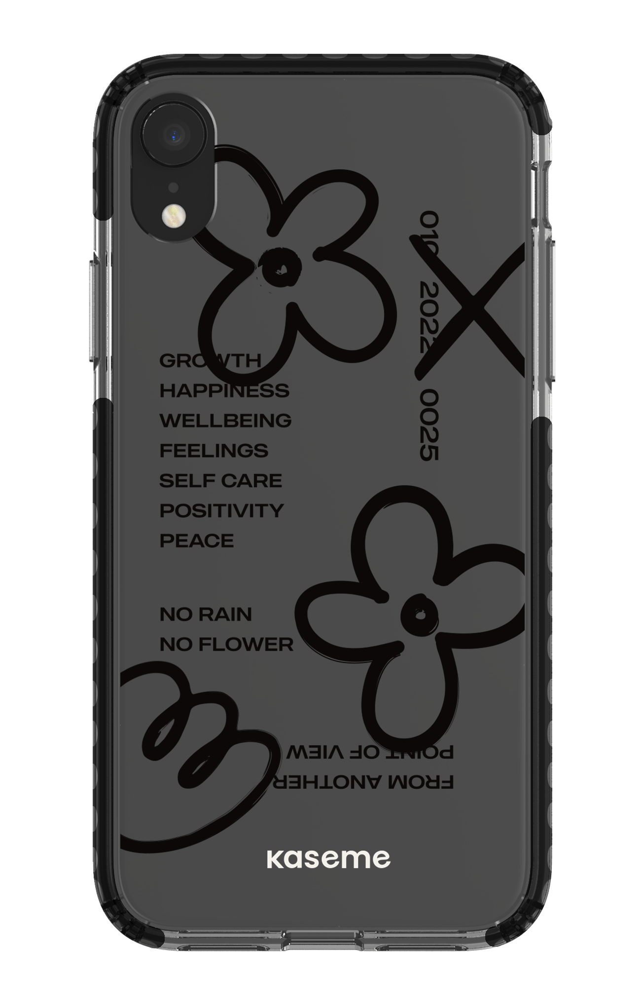 iPhone XR Clear Case - Black Feelings black clear case -