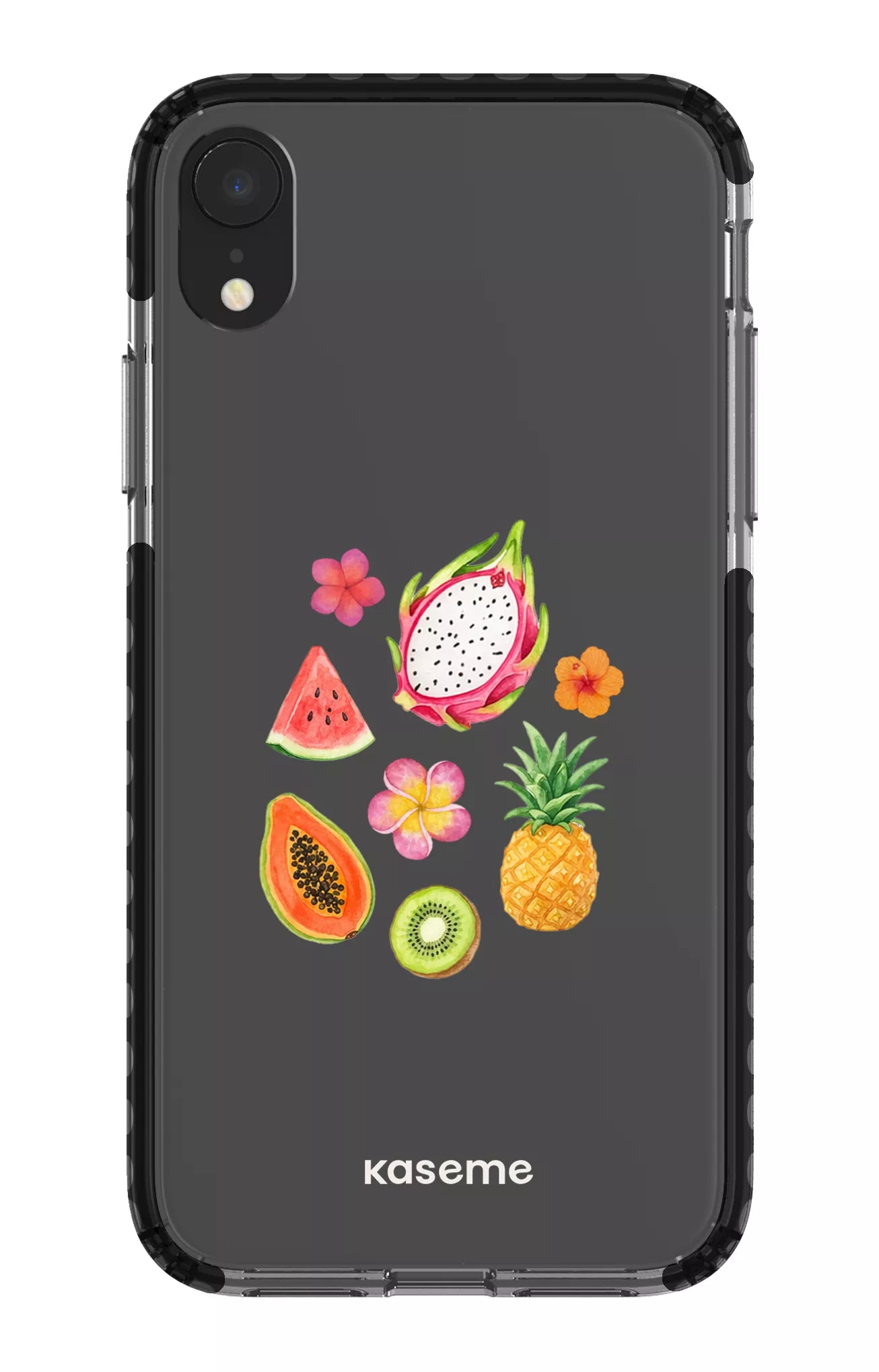 iPhone XR Clear Case - Black Fresca Tropicale Clear Case -