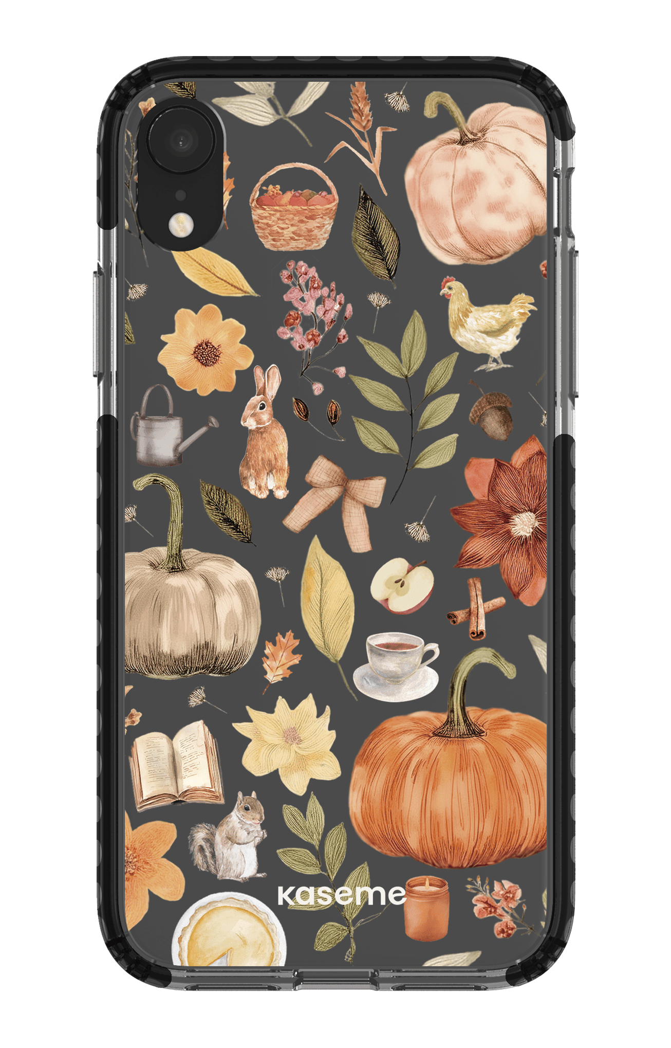 iPhone XR Clear Case - Black Harvest Hues Clear Case -