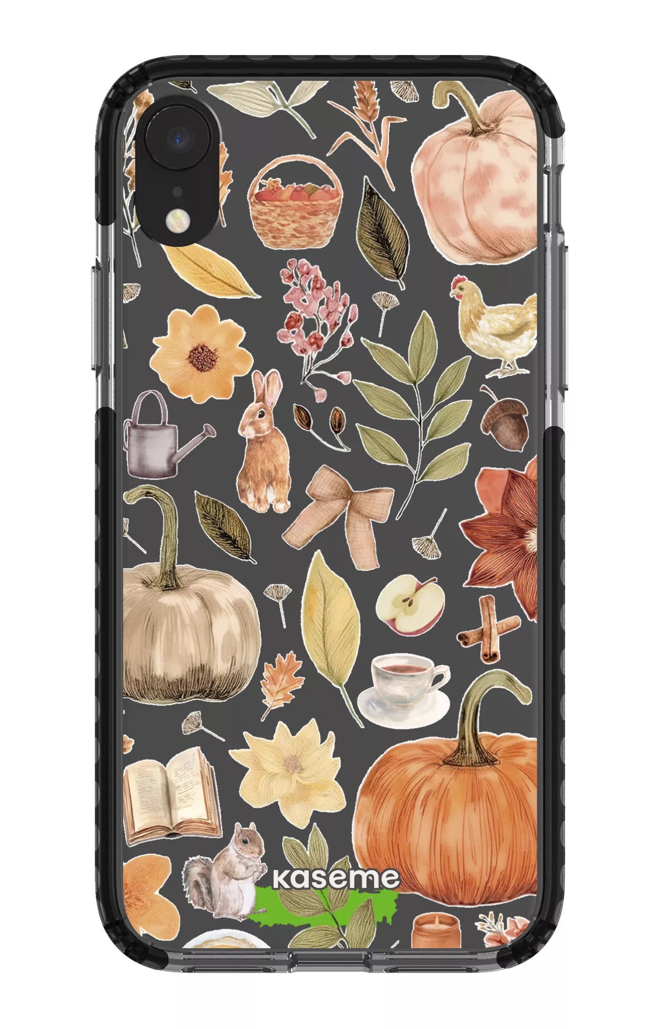 iPhone XR Clear Case - Black Harvest Hues Clear Case -