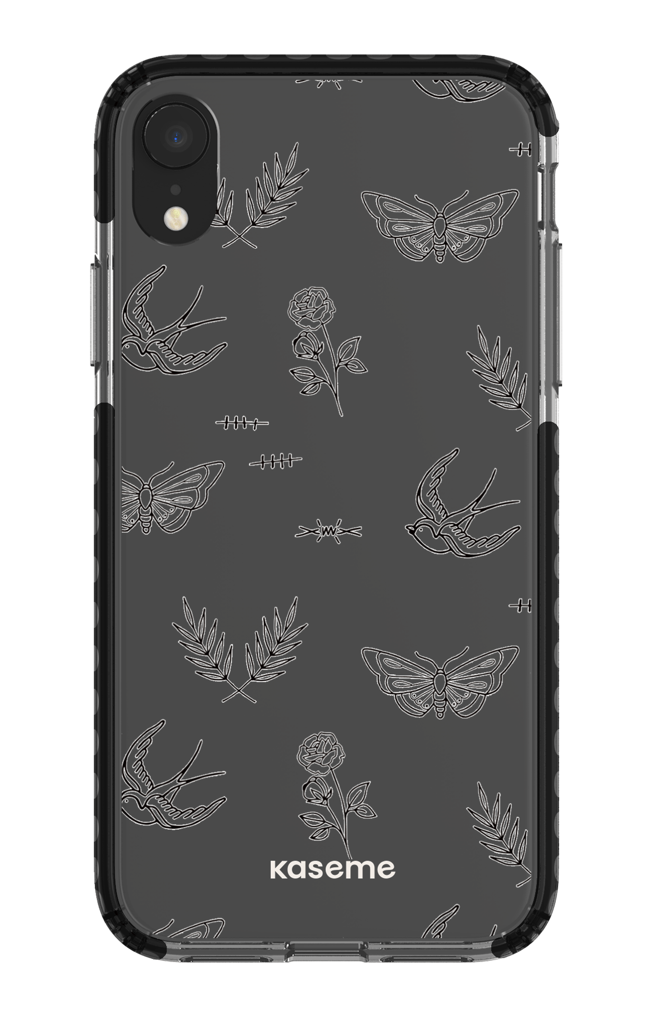 iPhone XR Clear Case - Black Ink Clear Case -