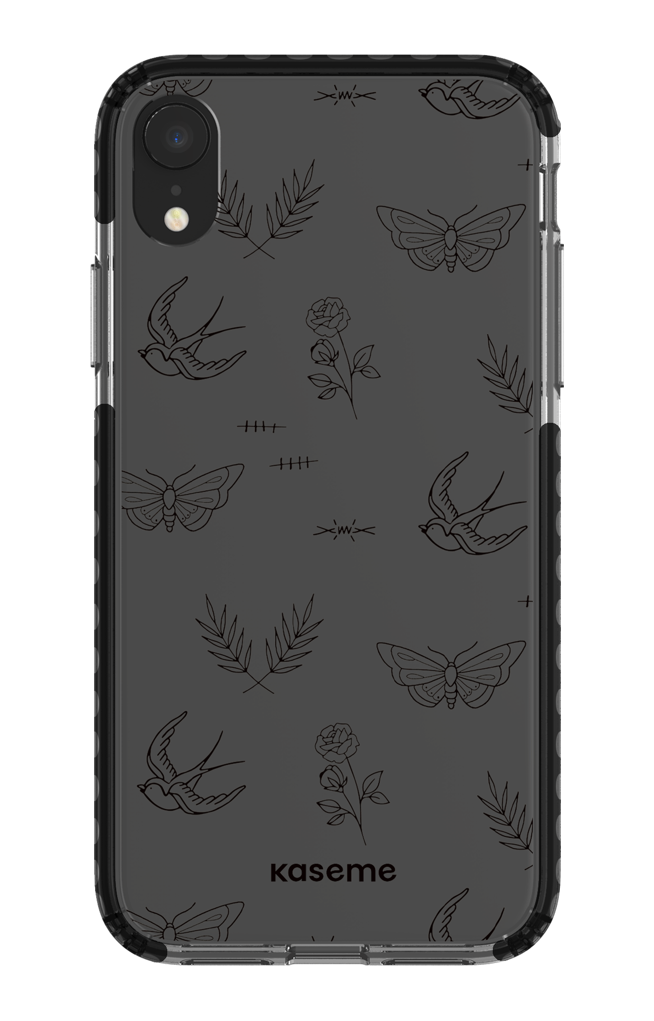 iPhone XR Clear Case - Black Ink clear case -