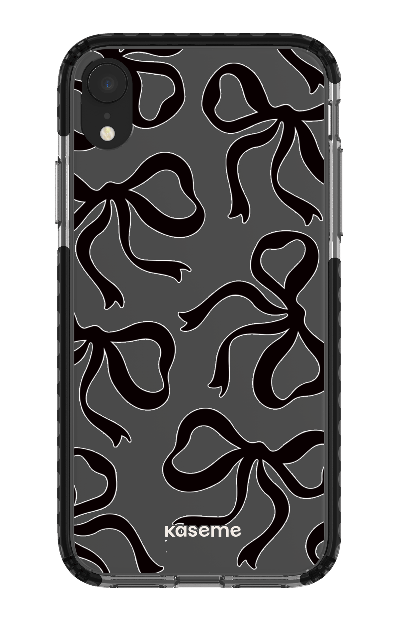 iPhone XR Clear Case - Black Lace Black Clear Case -
