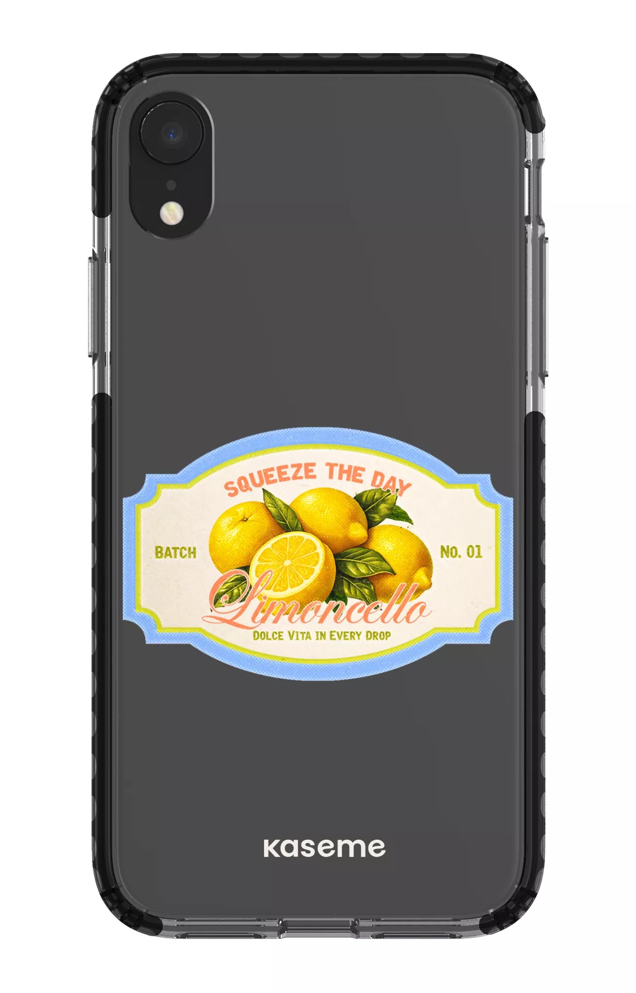 iPhone XR Clear Case - Black Limoncello Clear Case -