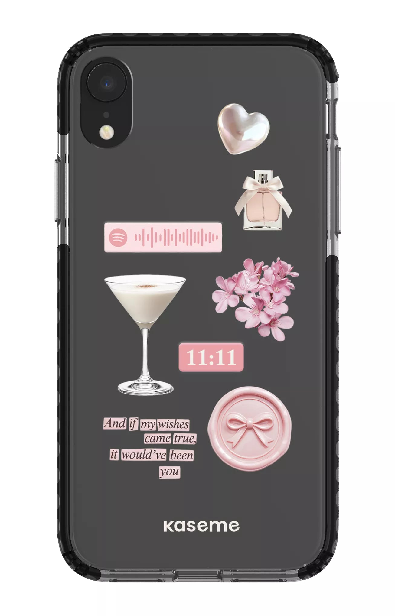 iPhone XR Clear Case - Black Love Letters Clear Case -