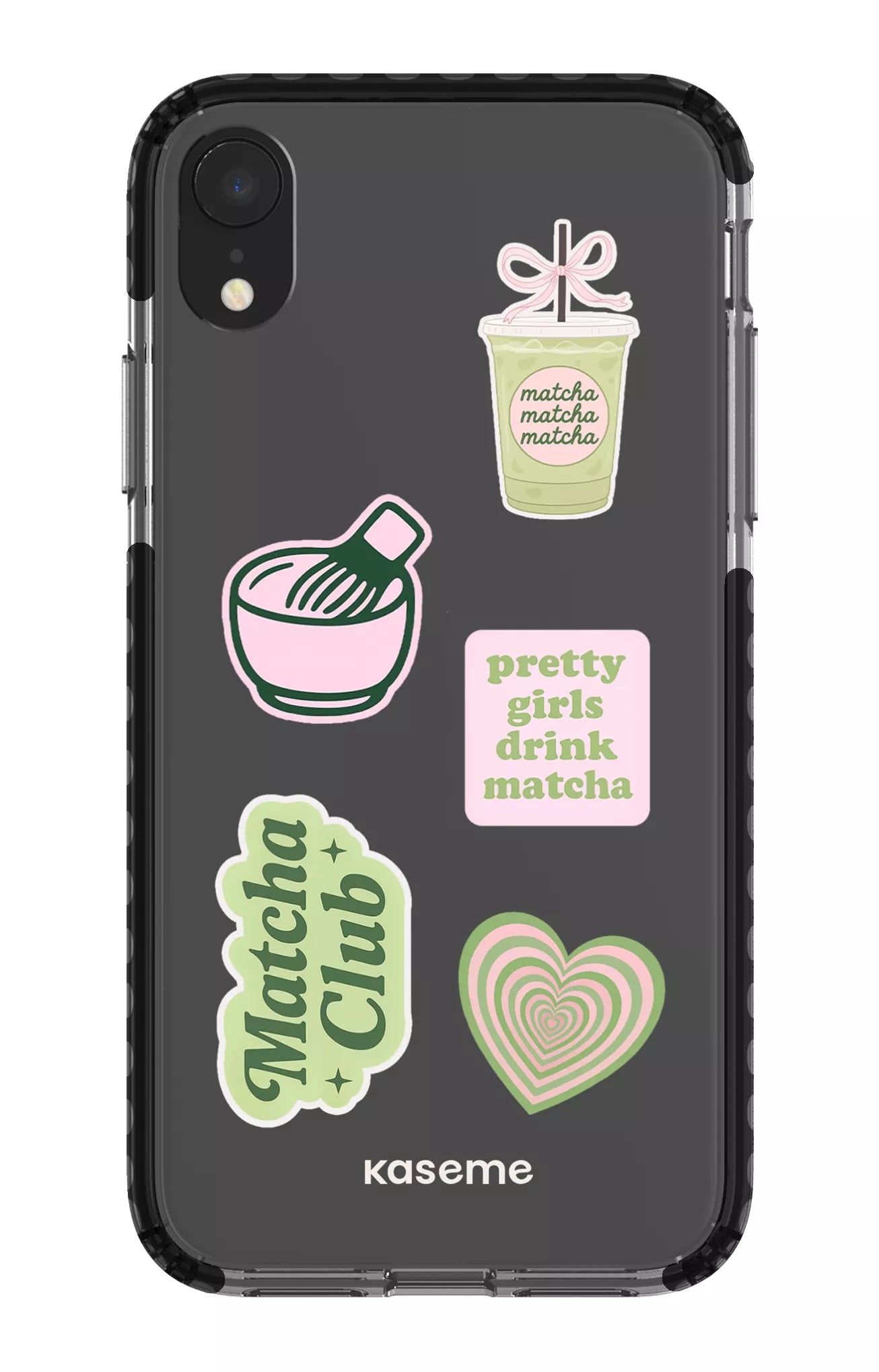 iPhone XR Clear Case - Black Matcha Clear Case -