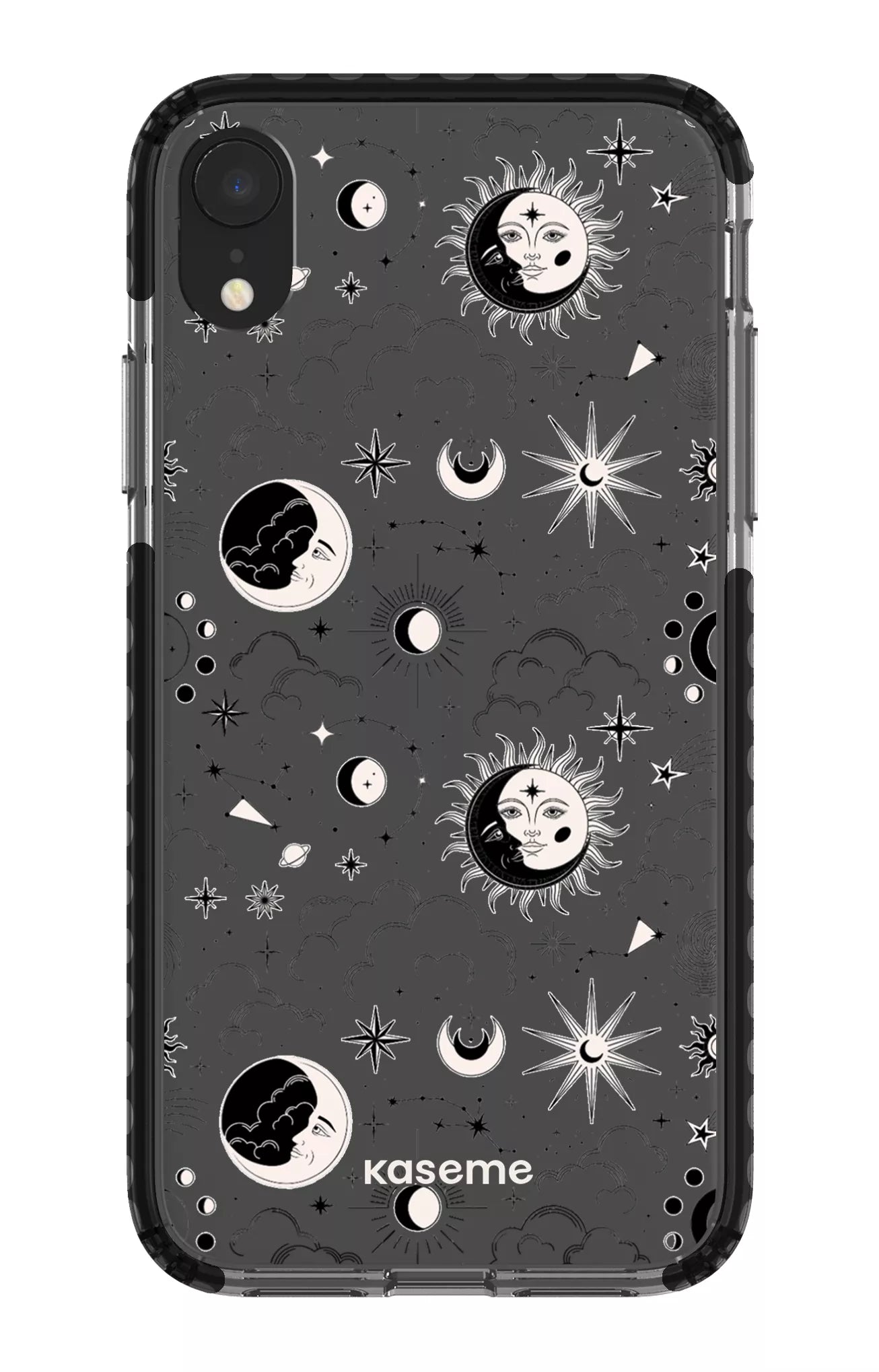 iPhone XR Clear Case - Black Milky Way Black Clear Case -