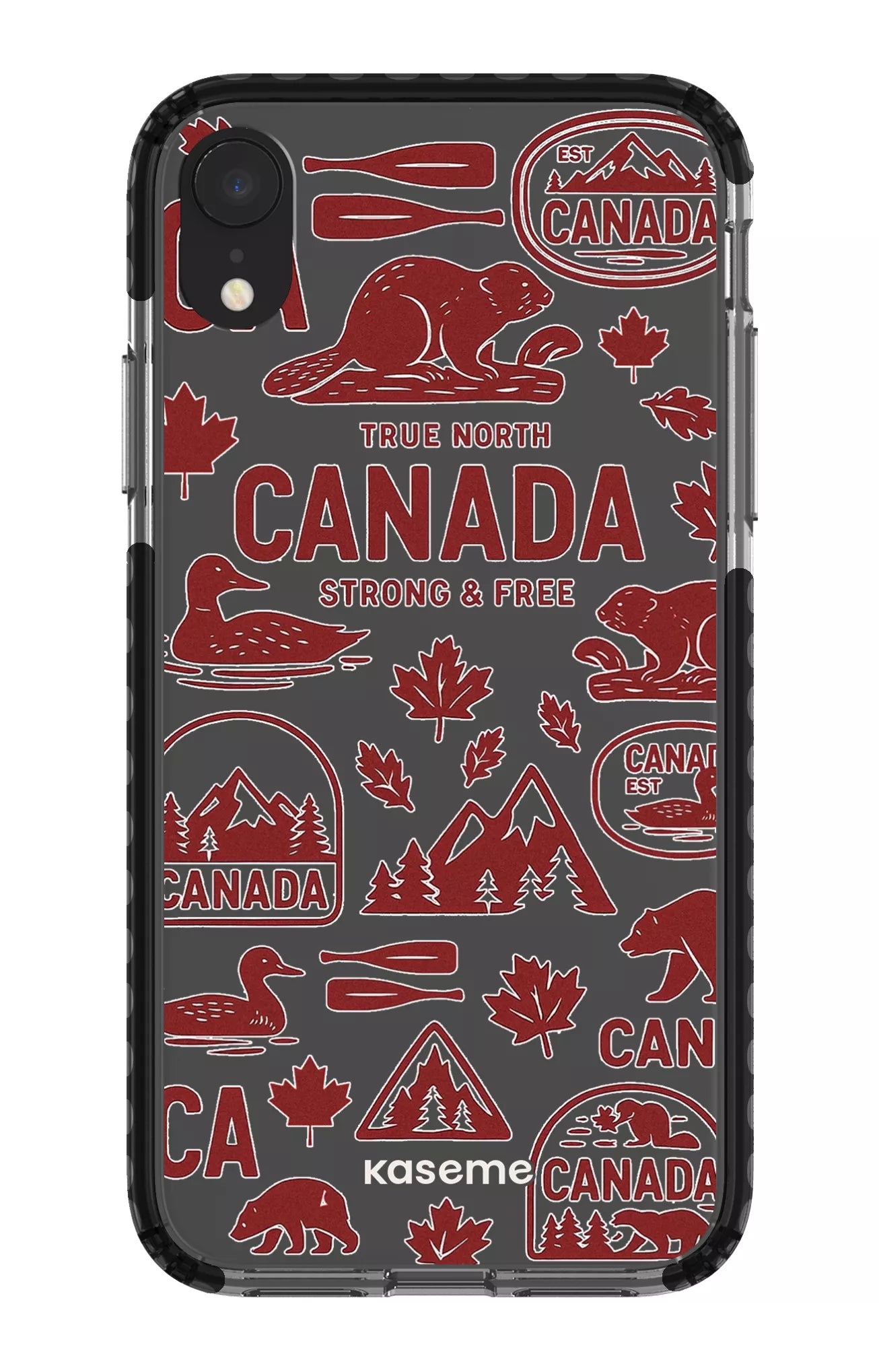iPhone XR Clear Case - Black Oh Canada Clear Case -