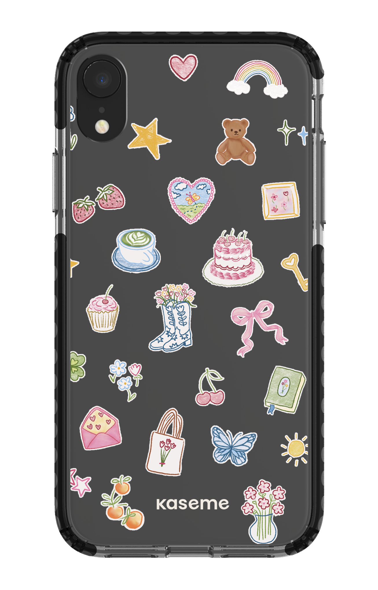 iPhone XR Clear Case - Black Poetry Clear Case -